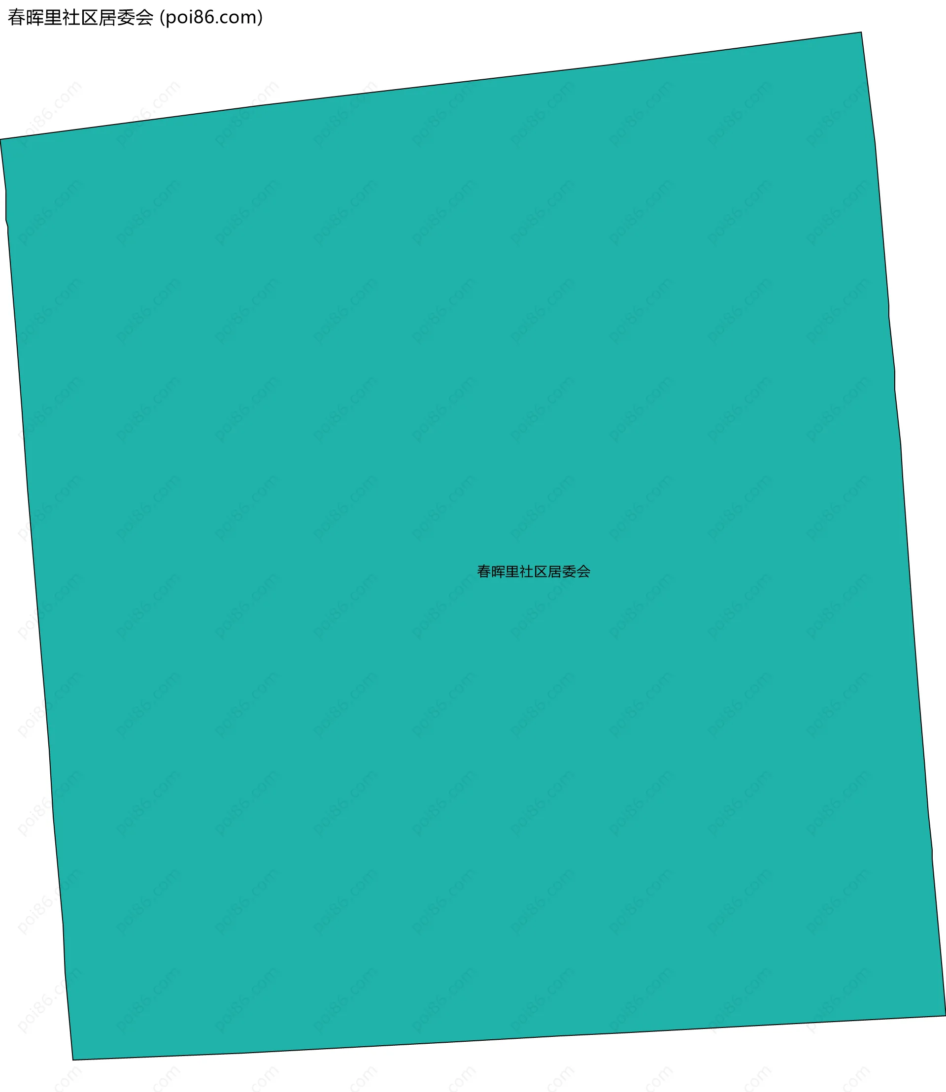 春晖里社区居委会边界地图