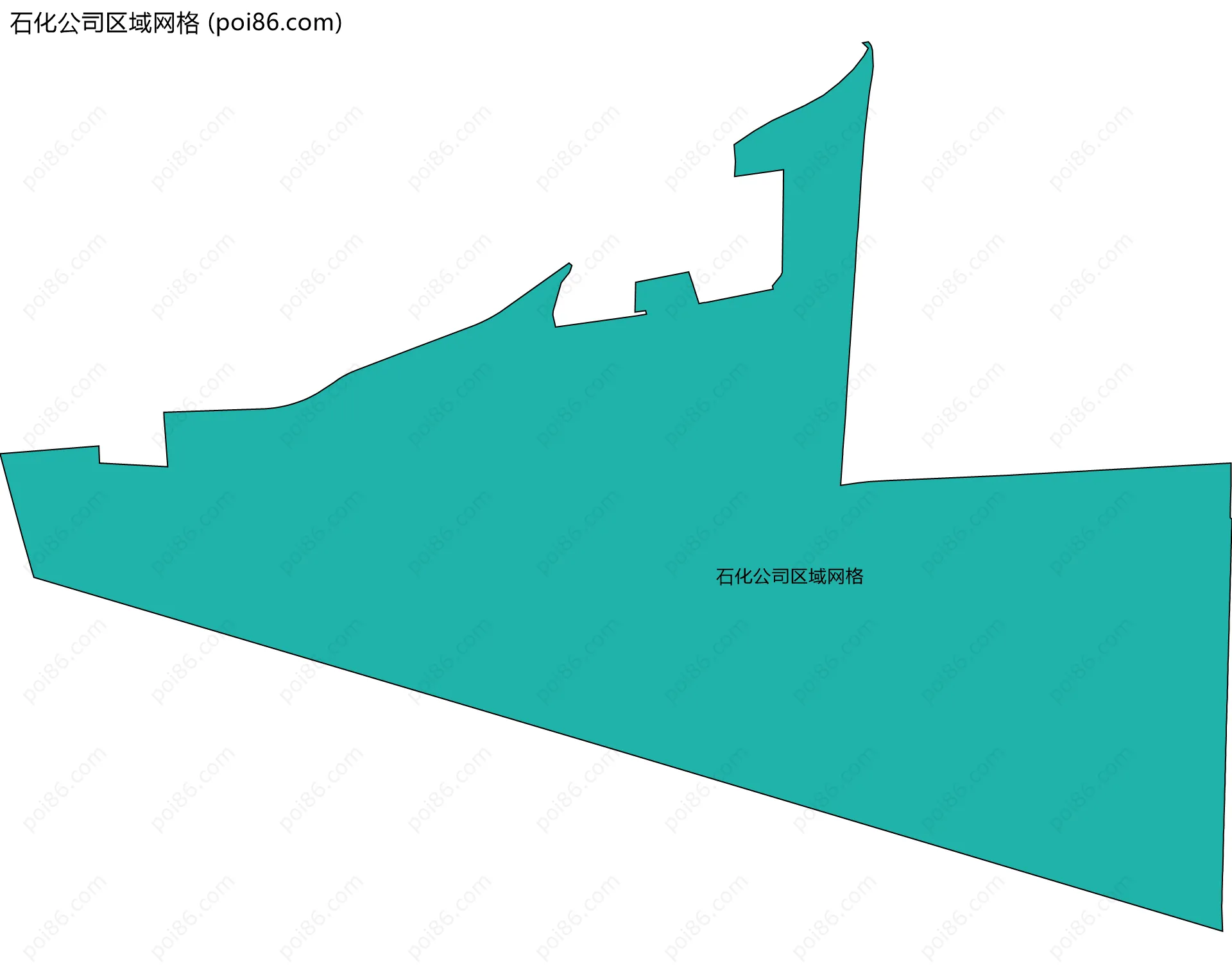 石化公司区域网格边界地图