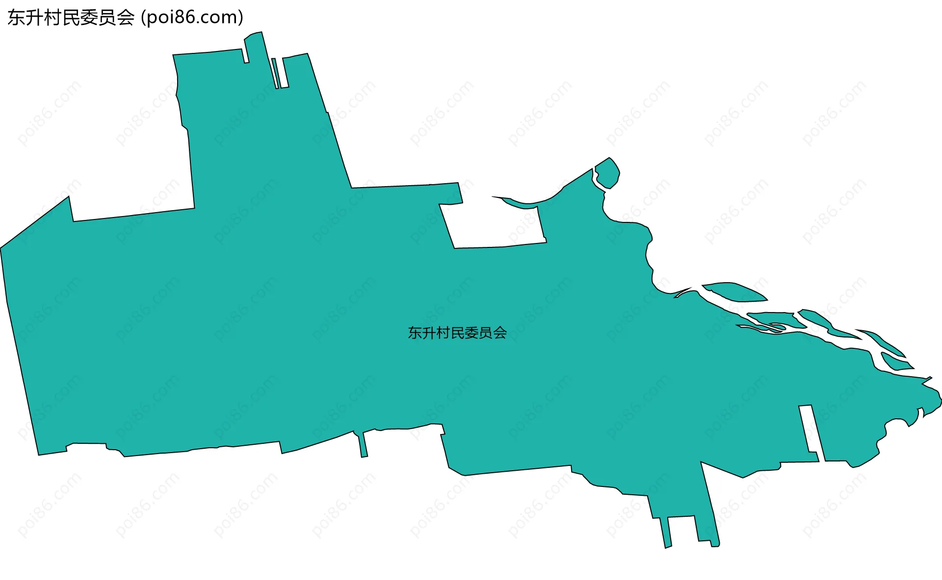 东升村民委员会边界地图