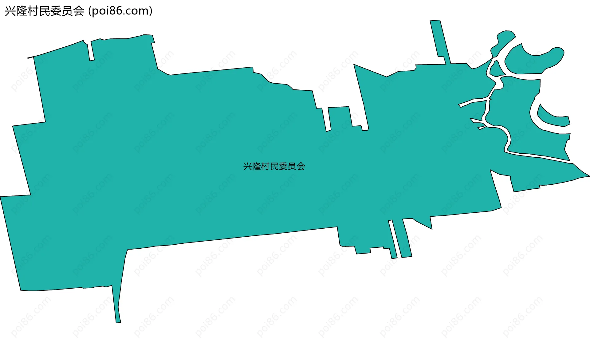 兴隆村民委员会边界地图