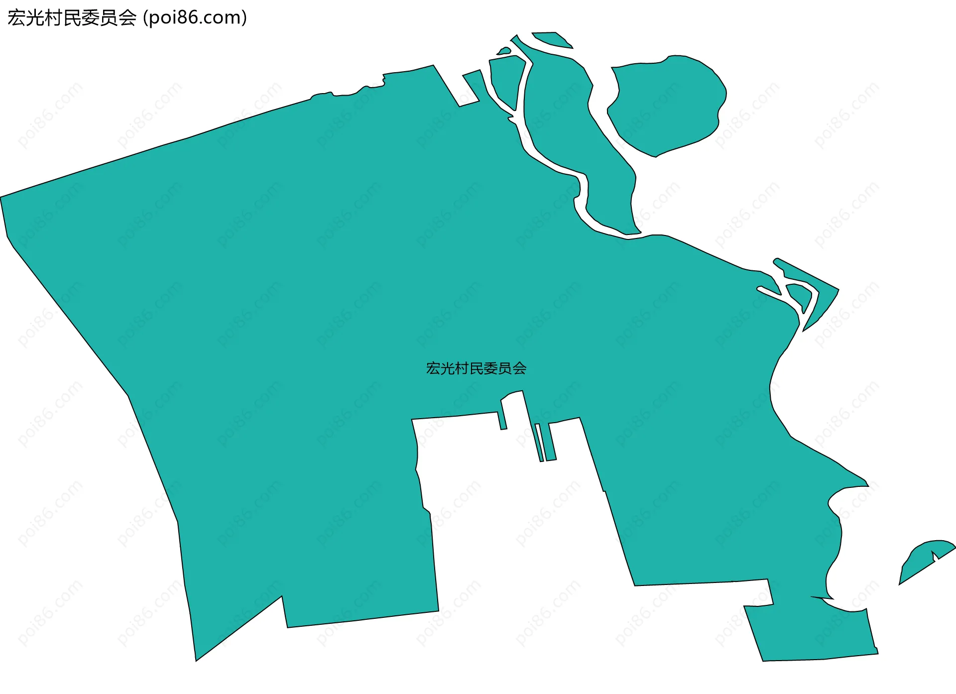 宏光村民委员会边界地图