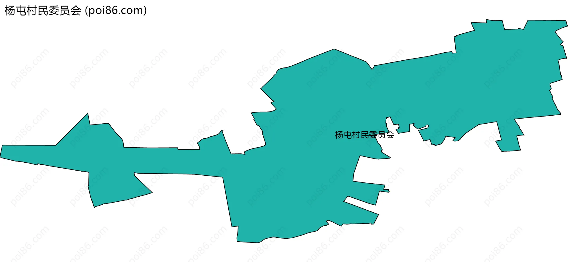 杨屯村民委员会边界地图