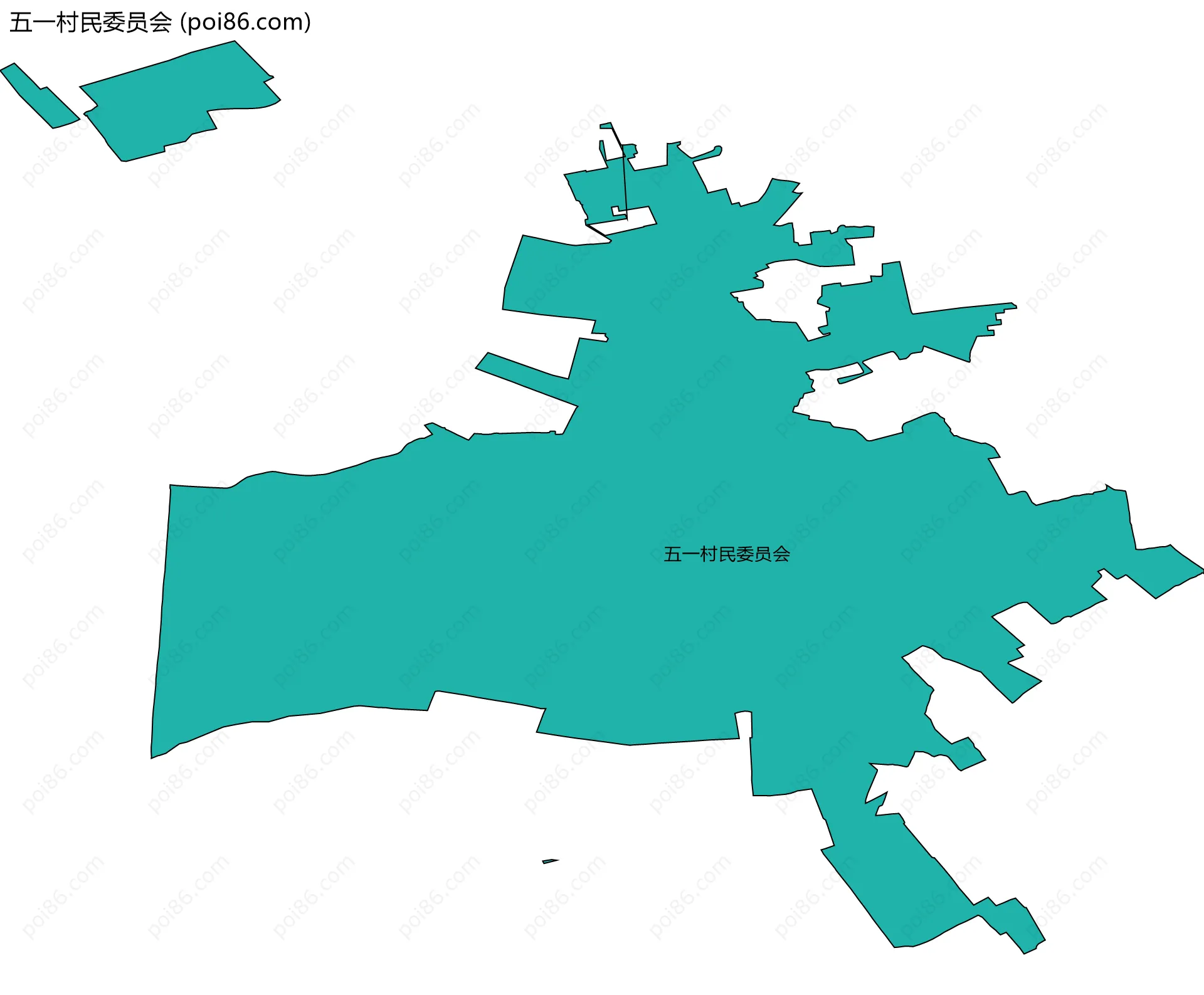 五一村民委员会边界地图