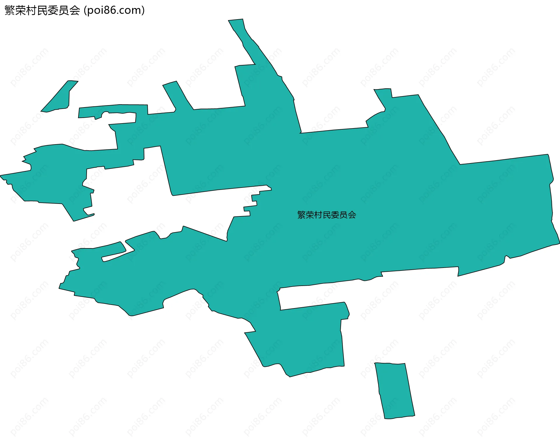 繁荣村民委员会边界地图