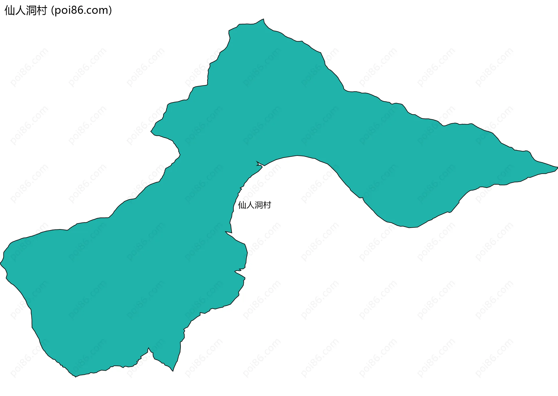 仙人洞村边界地图