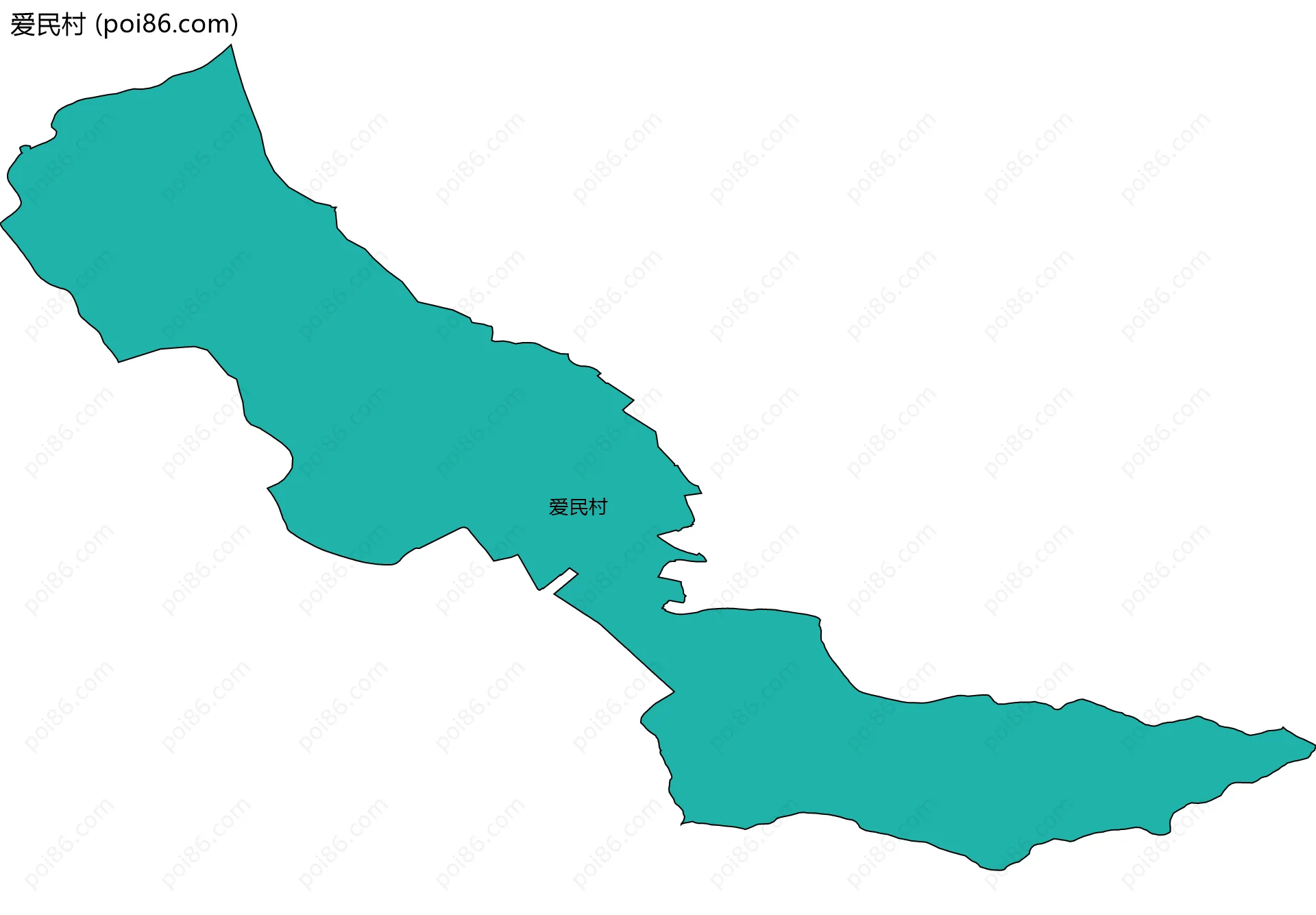 爱民村边界地图