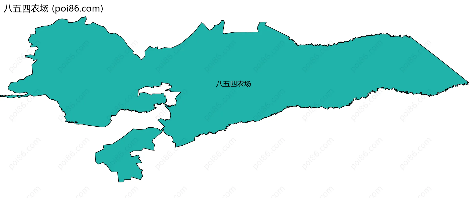 八五四农场边界地图