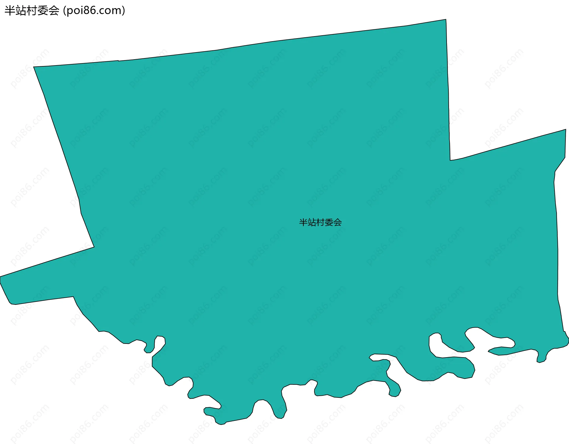 半站村委会边界地图