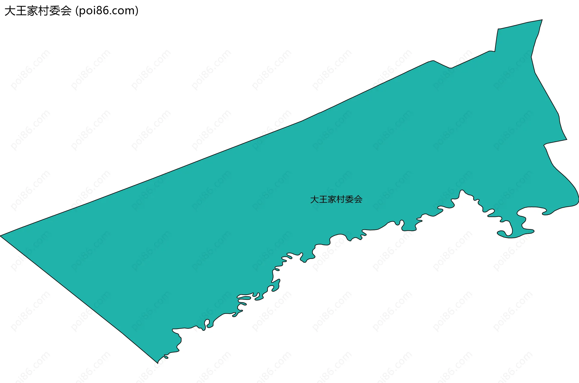 大王家村委会边界地图