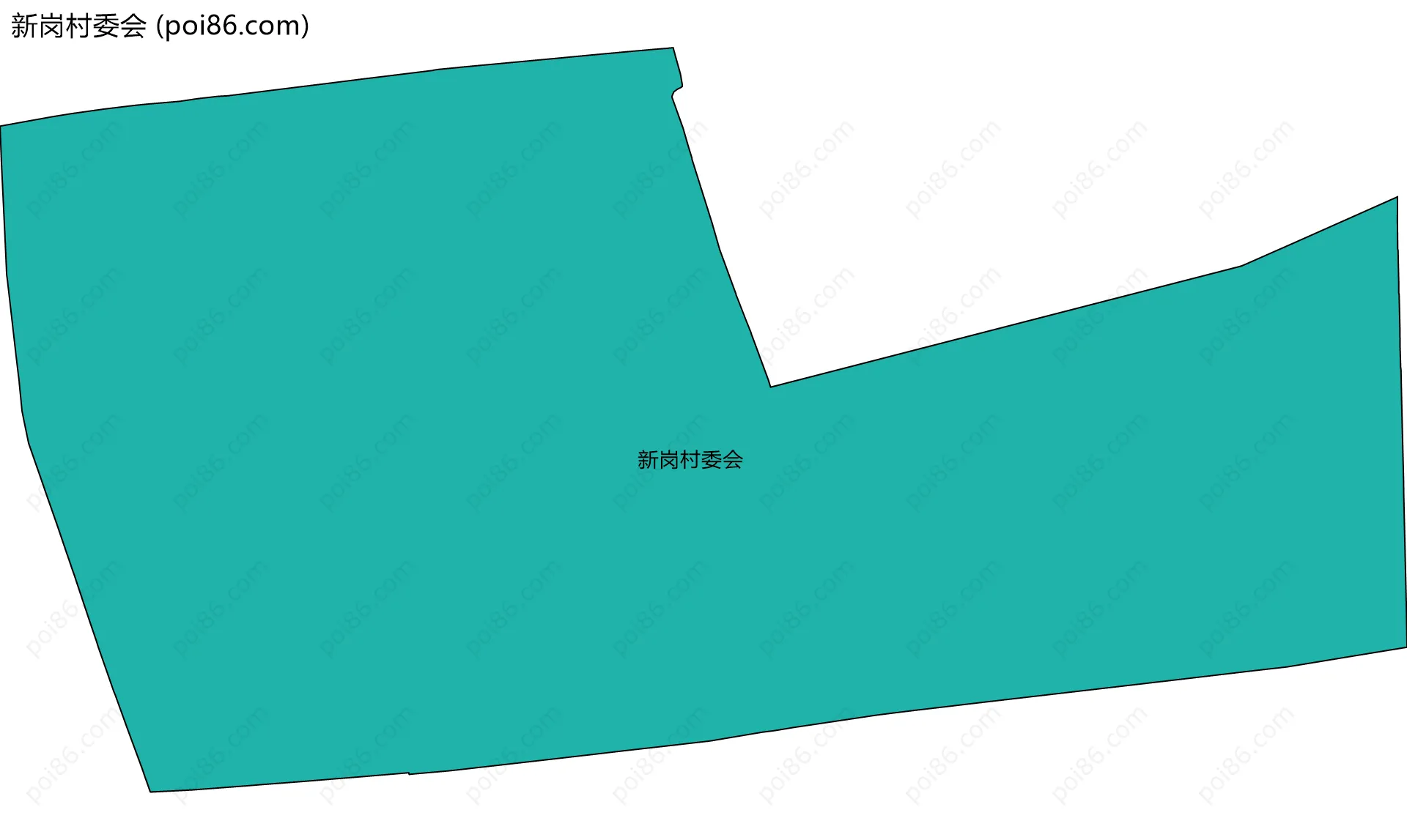 新岗村委会边界地图