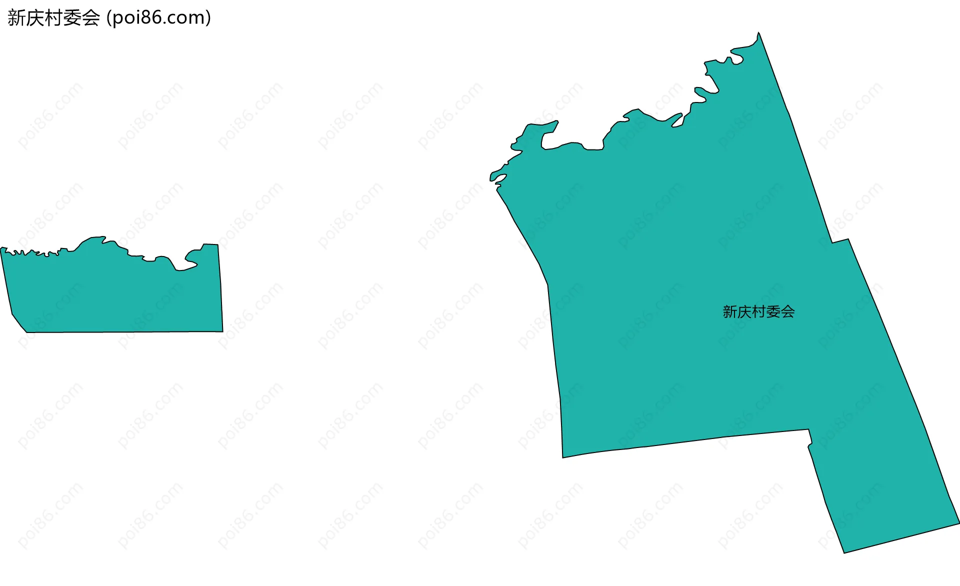 新庆村委会边界地图