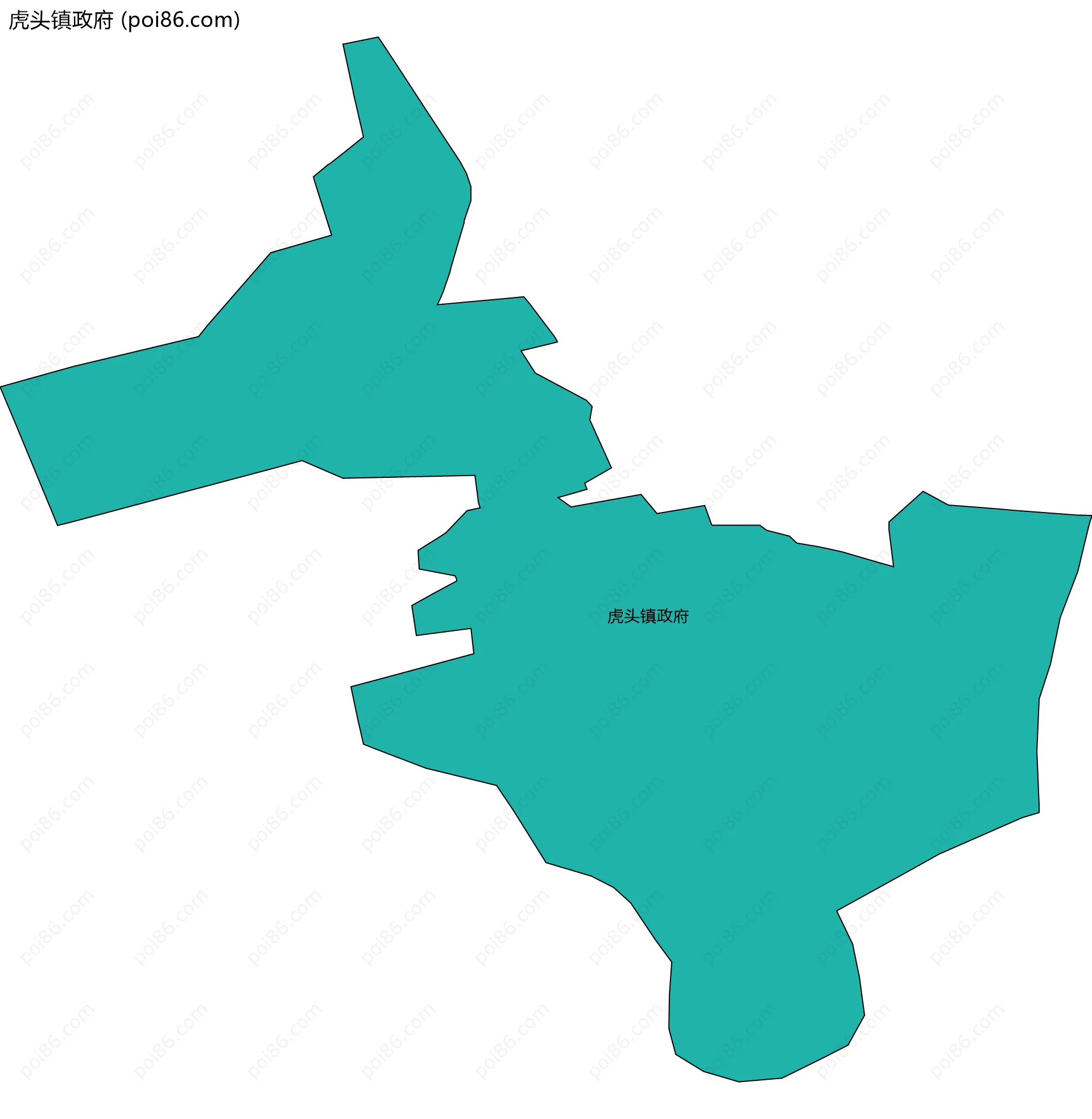 虎头镇政府边界地图