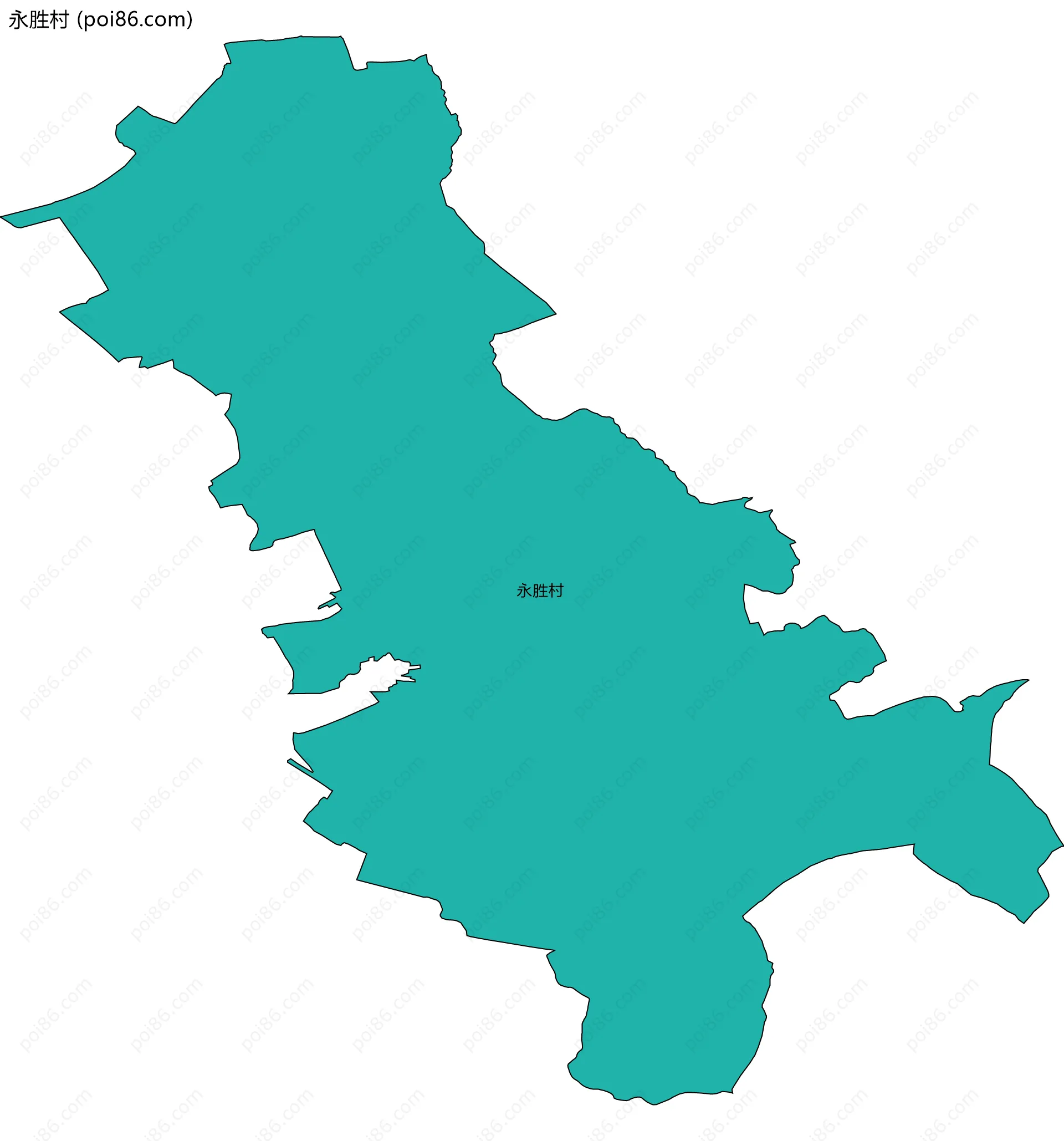 永胜村边界地图
