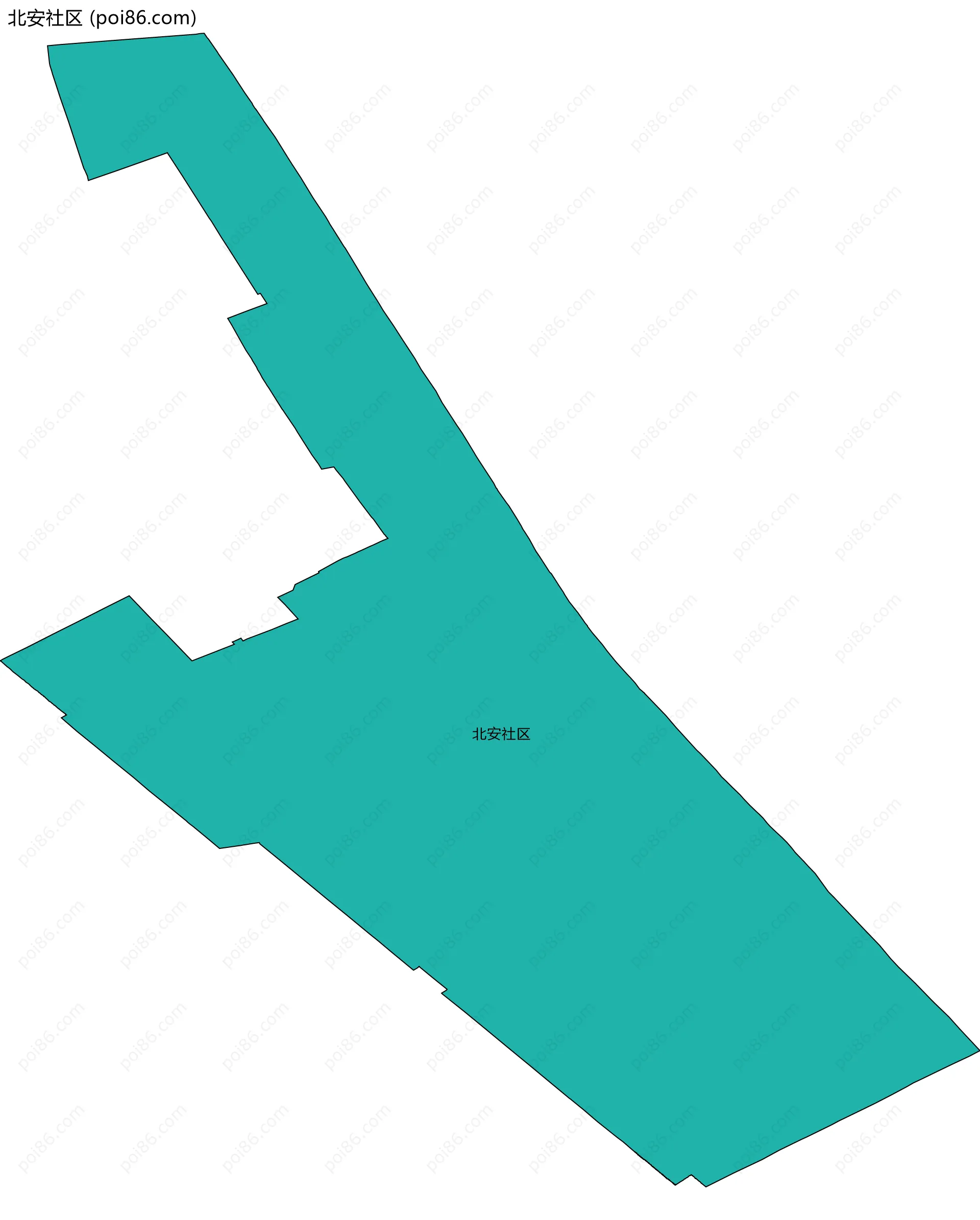 北安社区边界地图