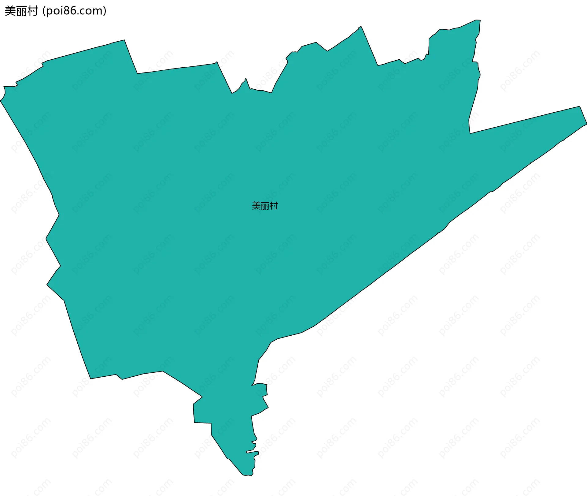 美丽村边界地图