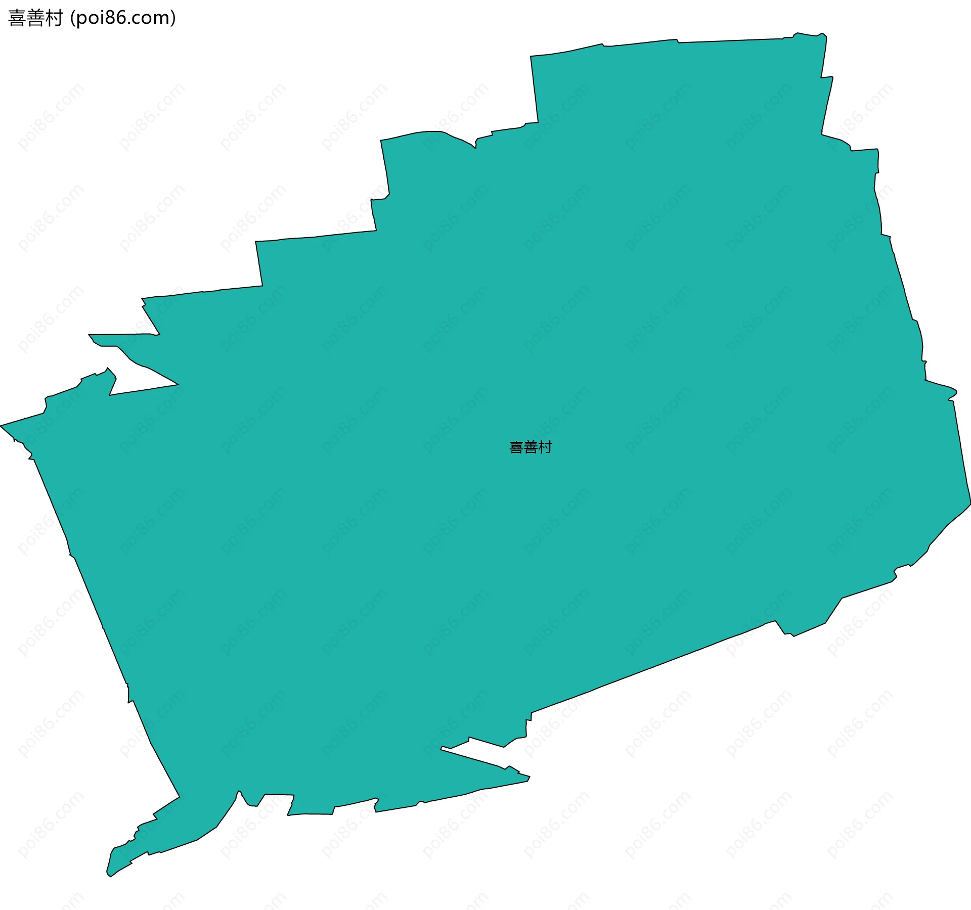 喜善村边界地图