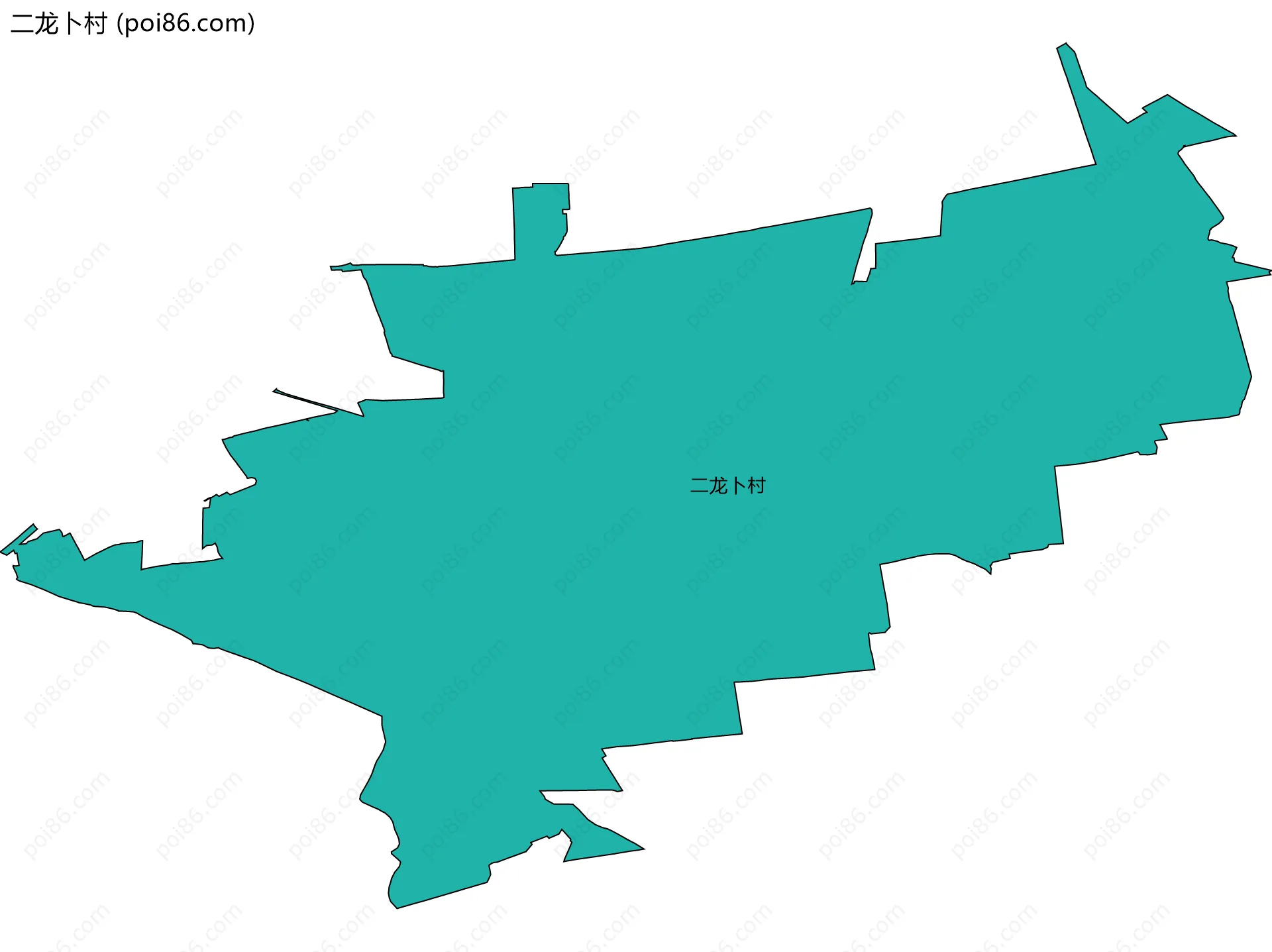 二龙卜村边界地图