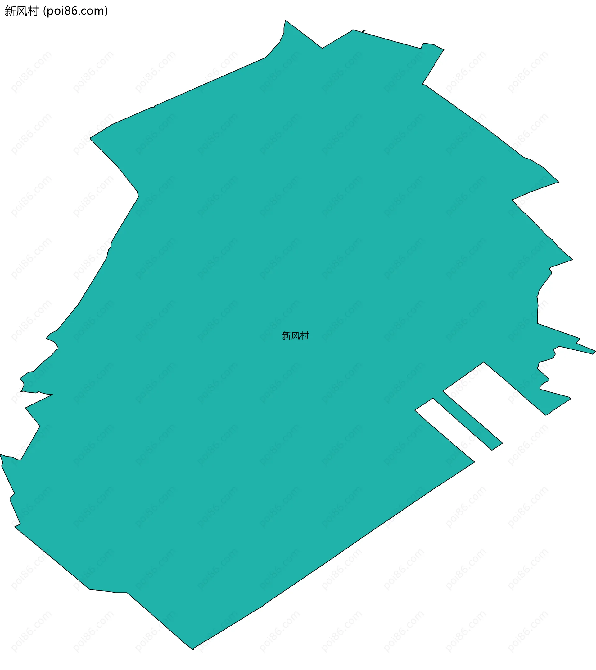 新风村边界地图