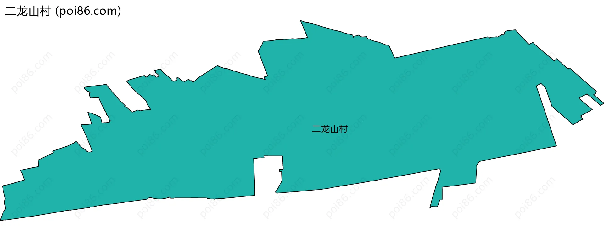 二龙山村边界地图