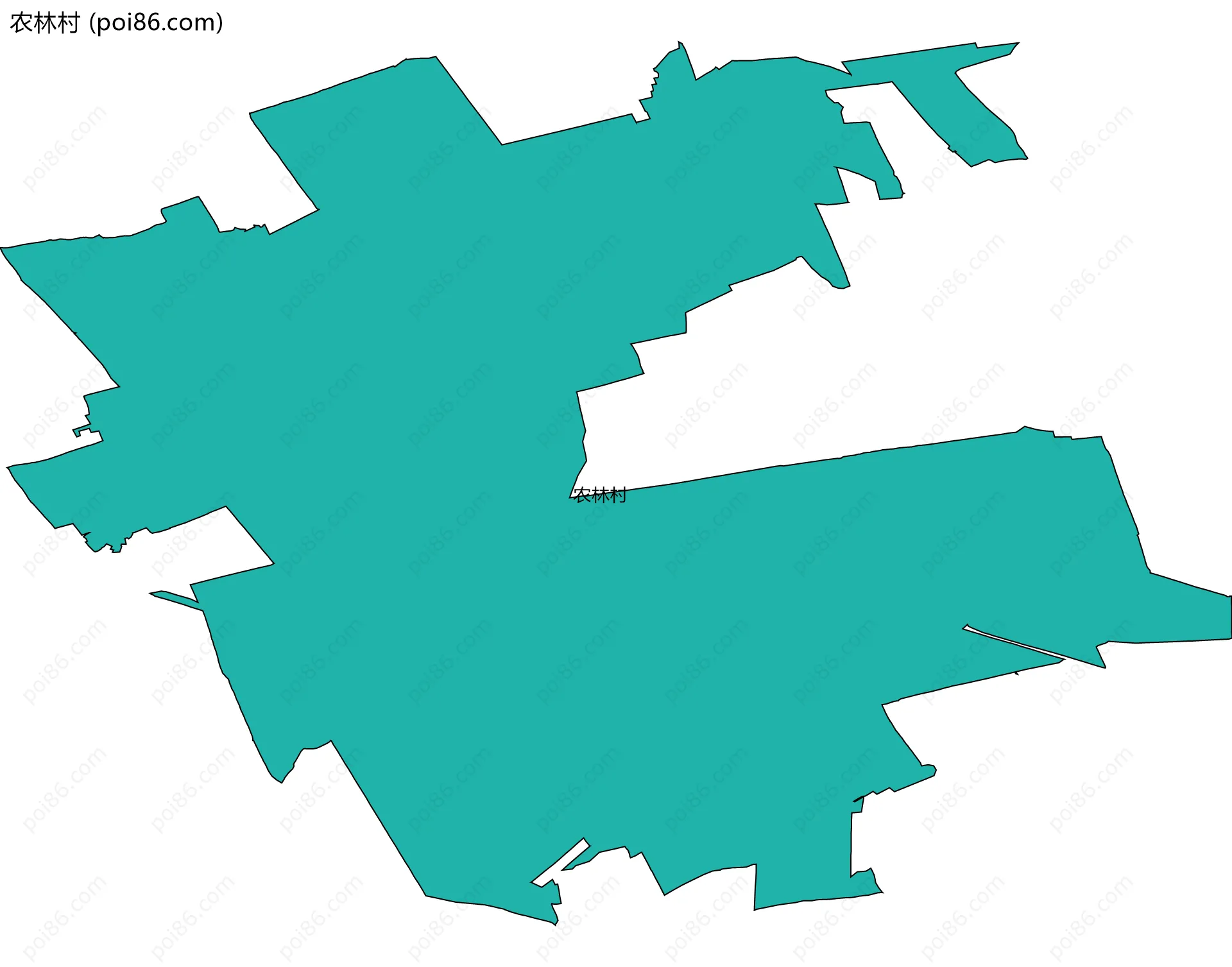 农林村边界地图