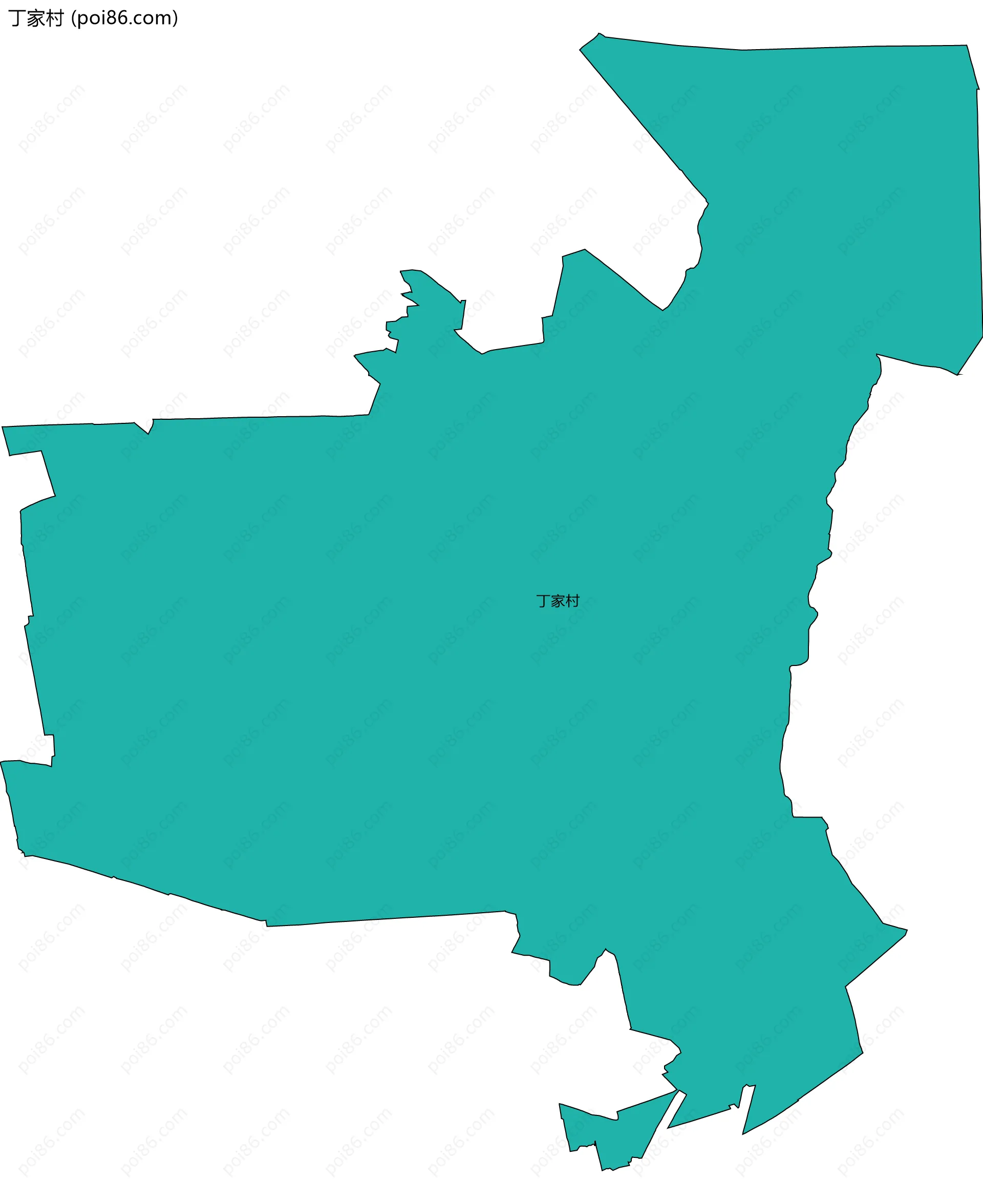 丁家村边界地图