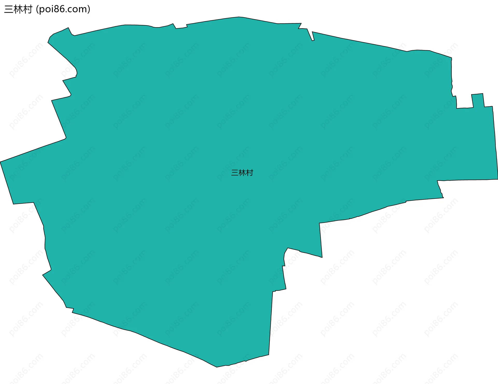 三林村边界地图