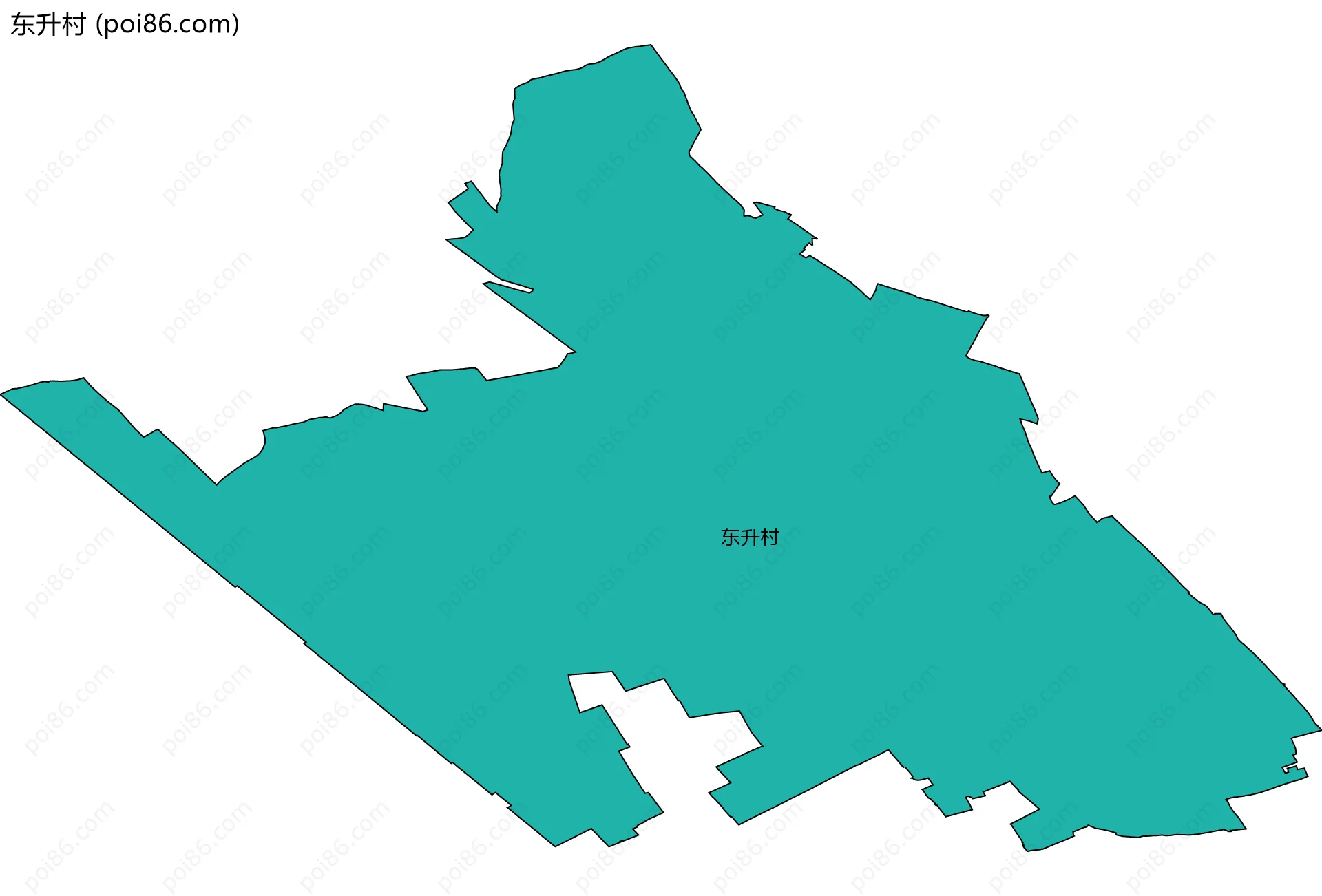 东升村边界地图