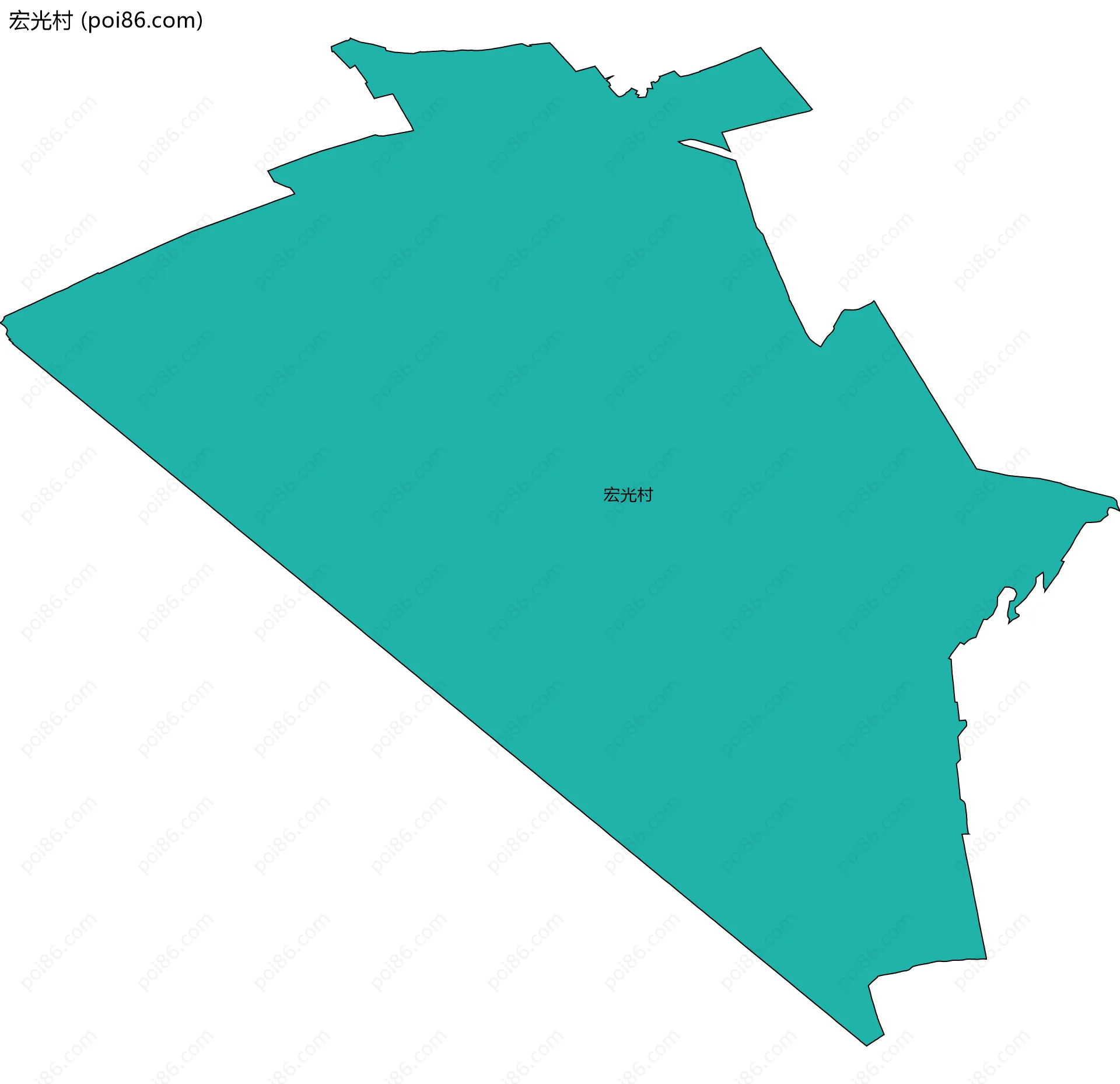 宏光村边界地图