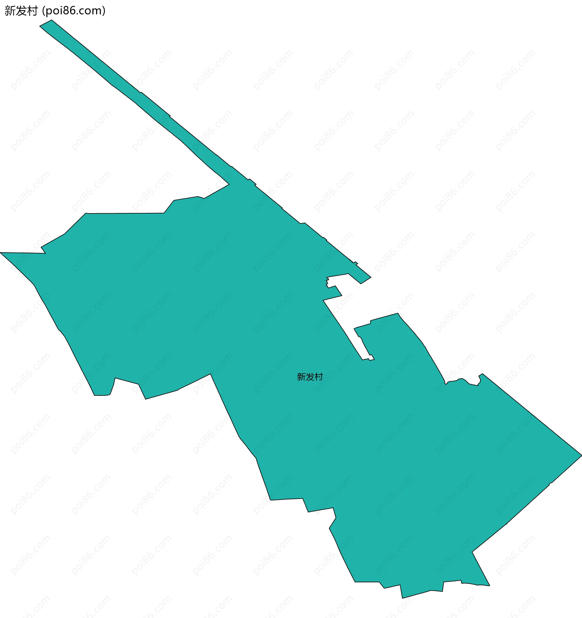 新发村边界地图