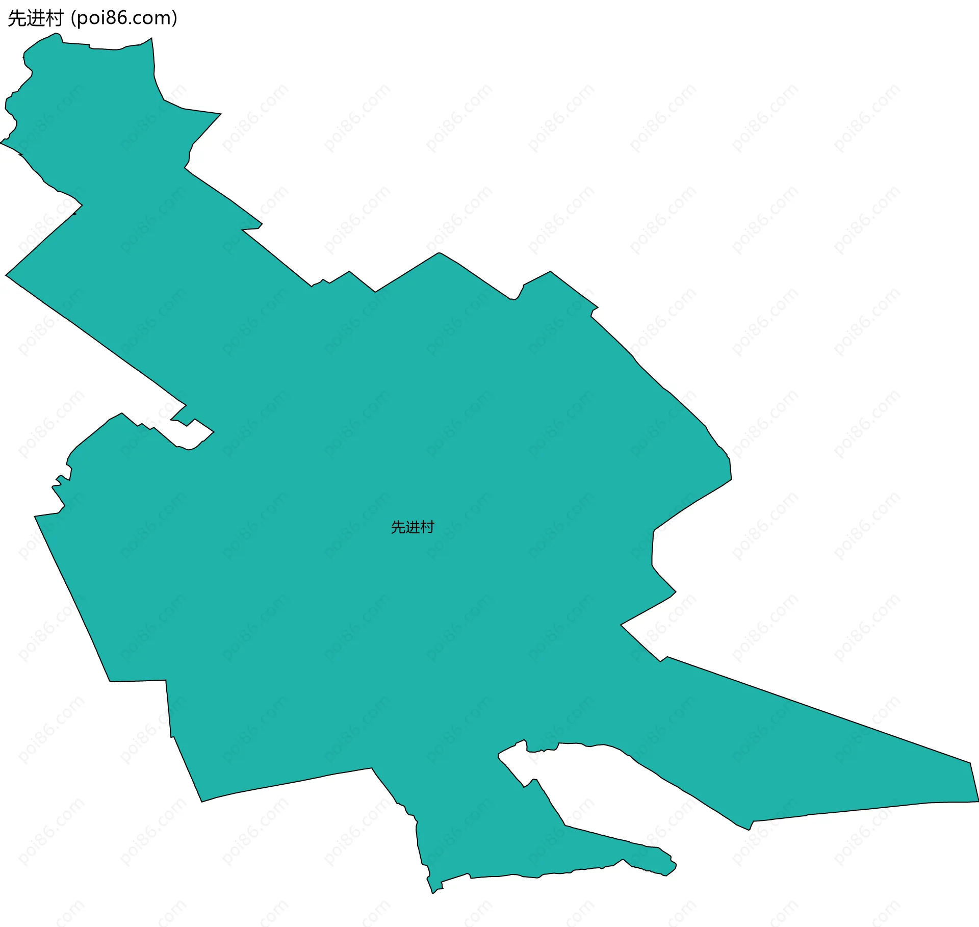 先进村边界地图