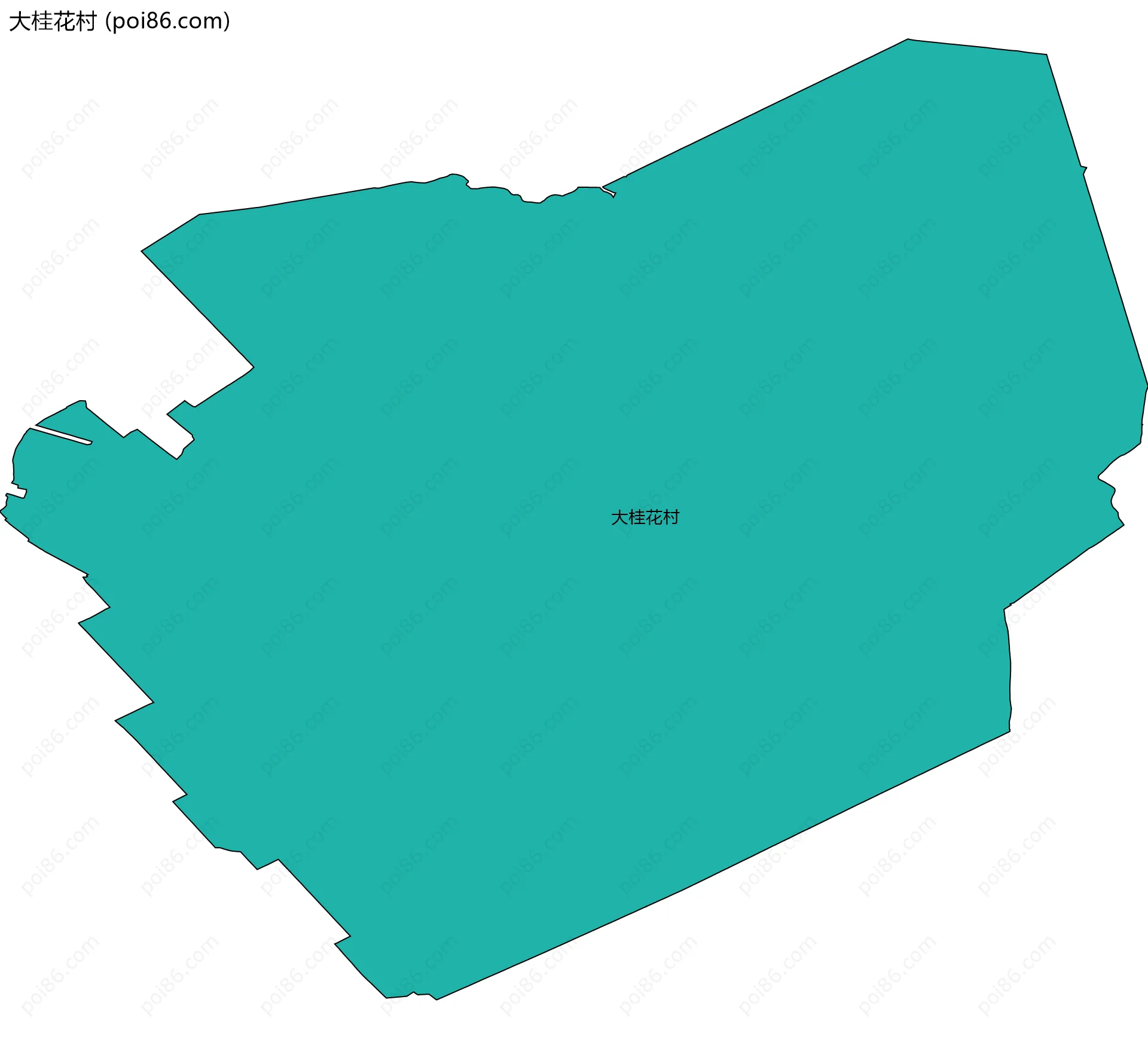 大桂花村边界地图