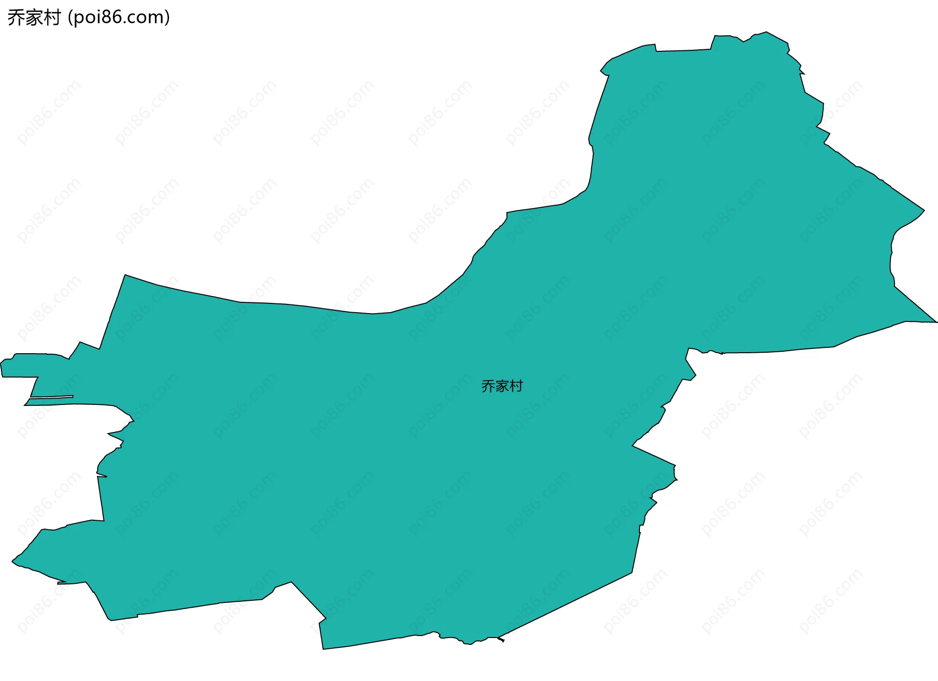 乔家村边界地图