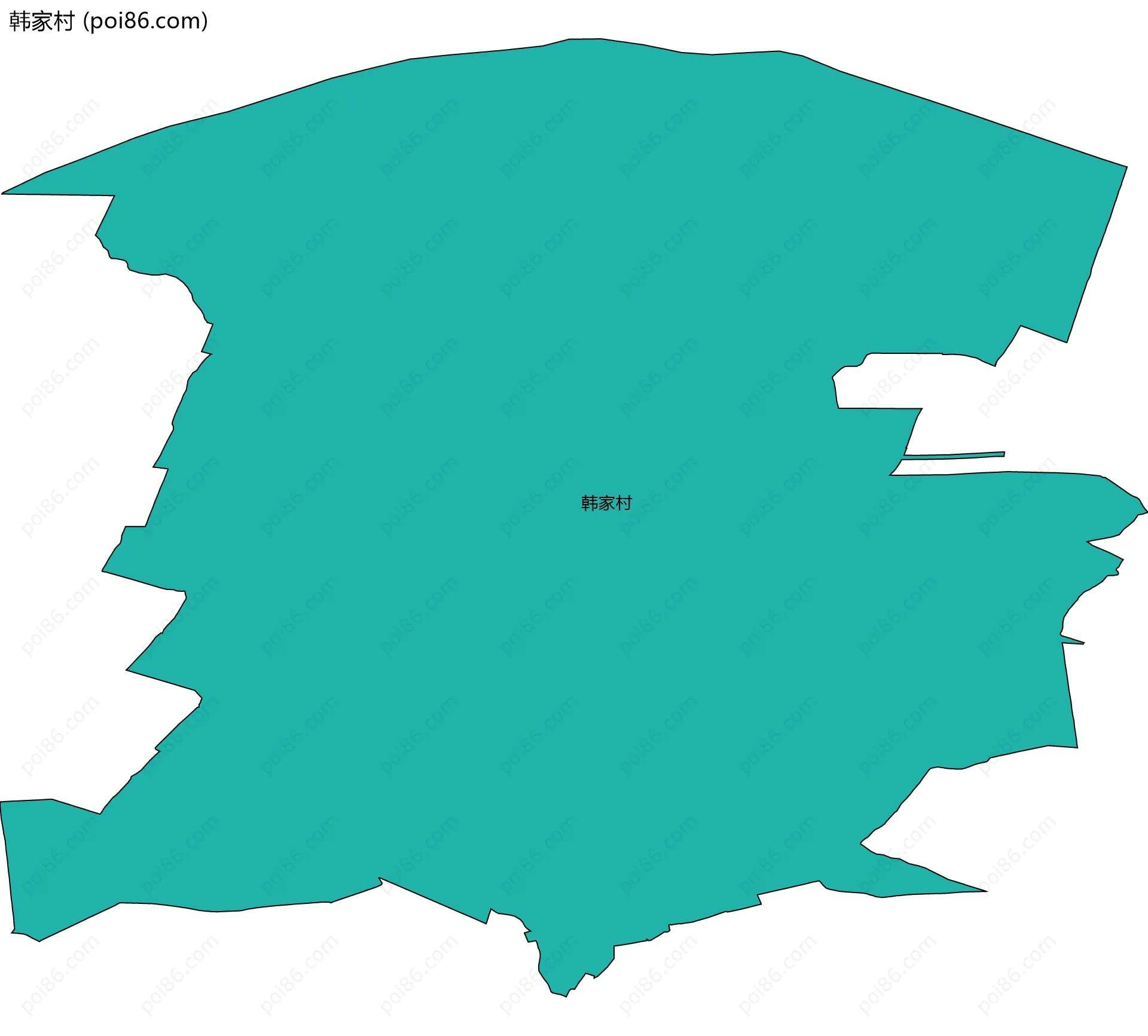 韩家村边界地图