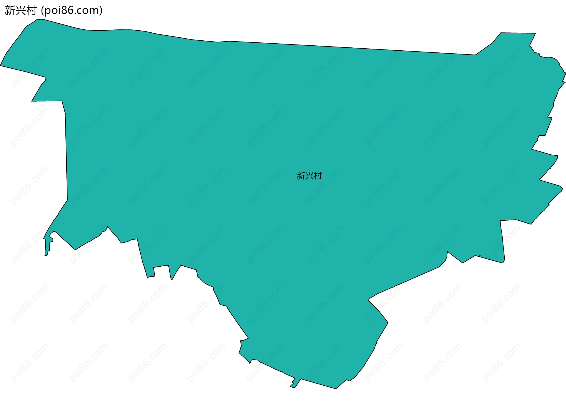 新兴村边界地图