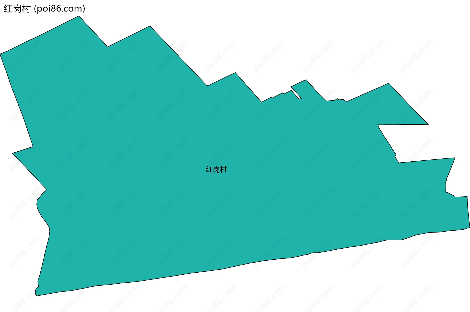 红岗村边界地图
