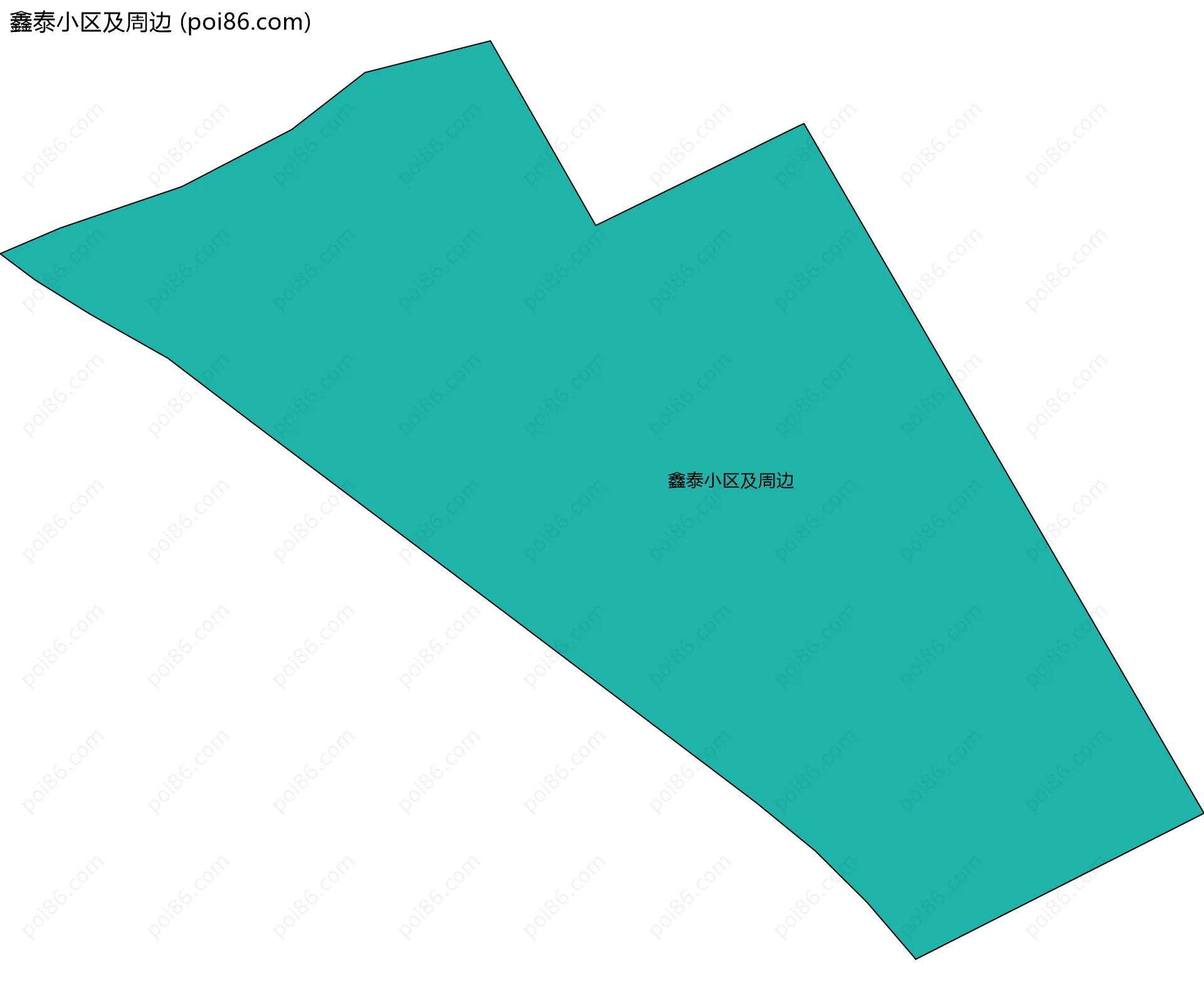 鑫泰小区及周边边界地图