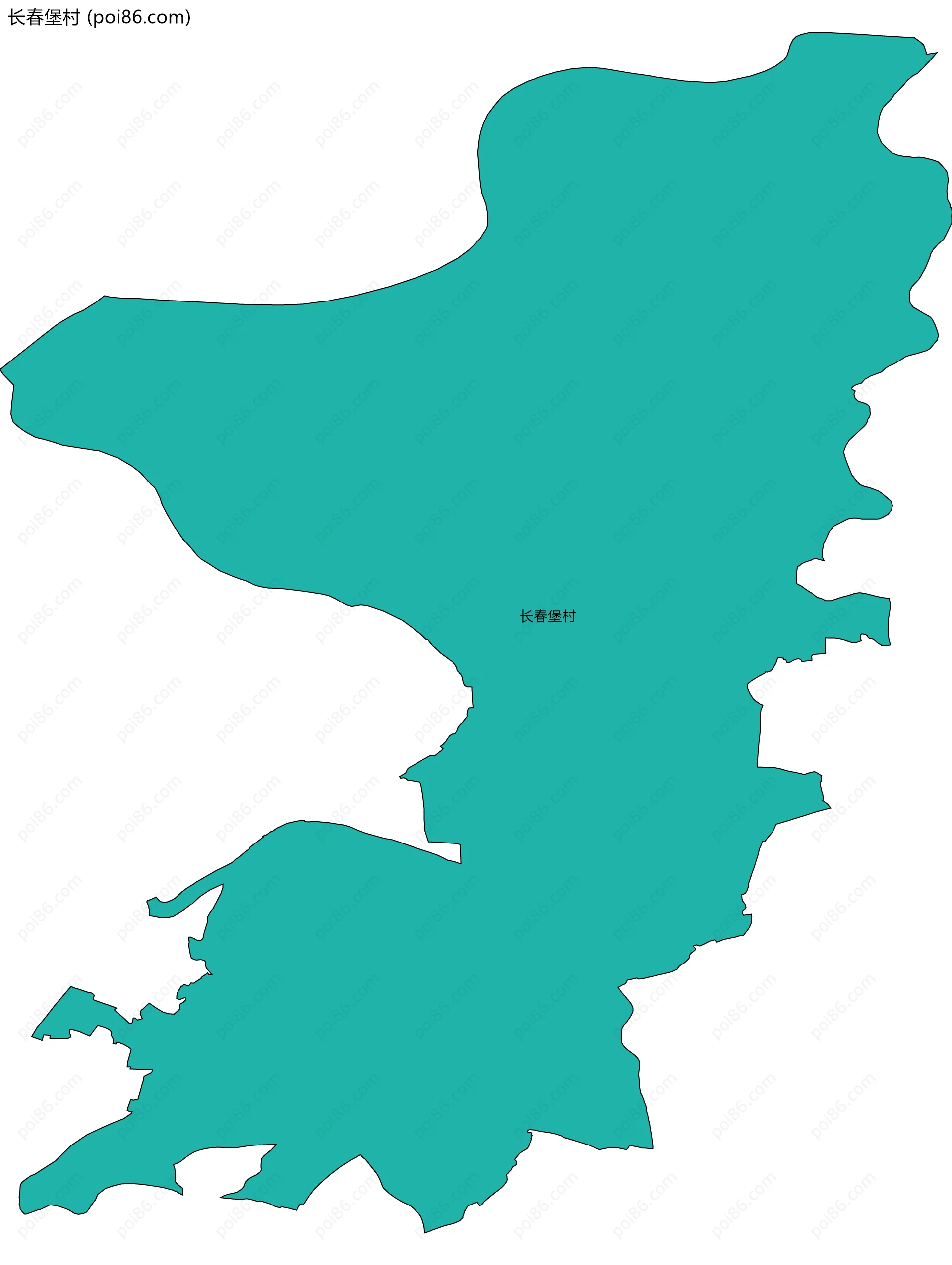 长春堡村边界地图