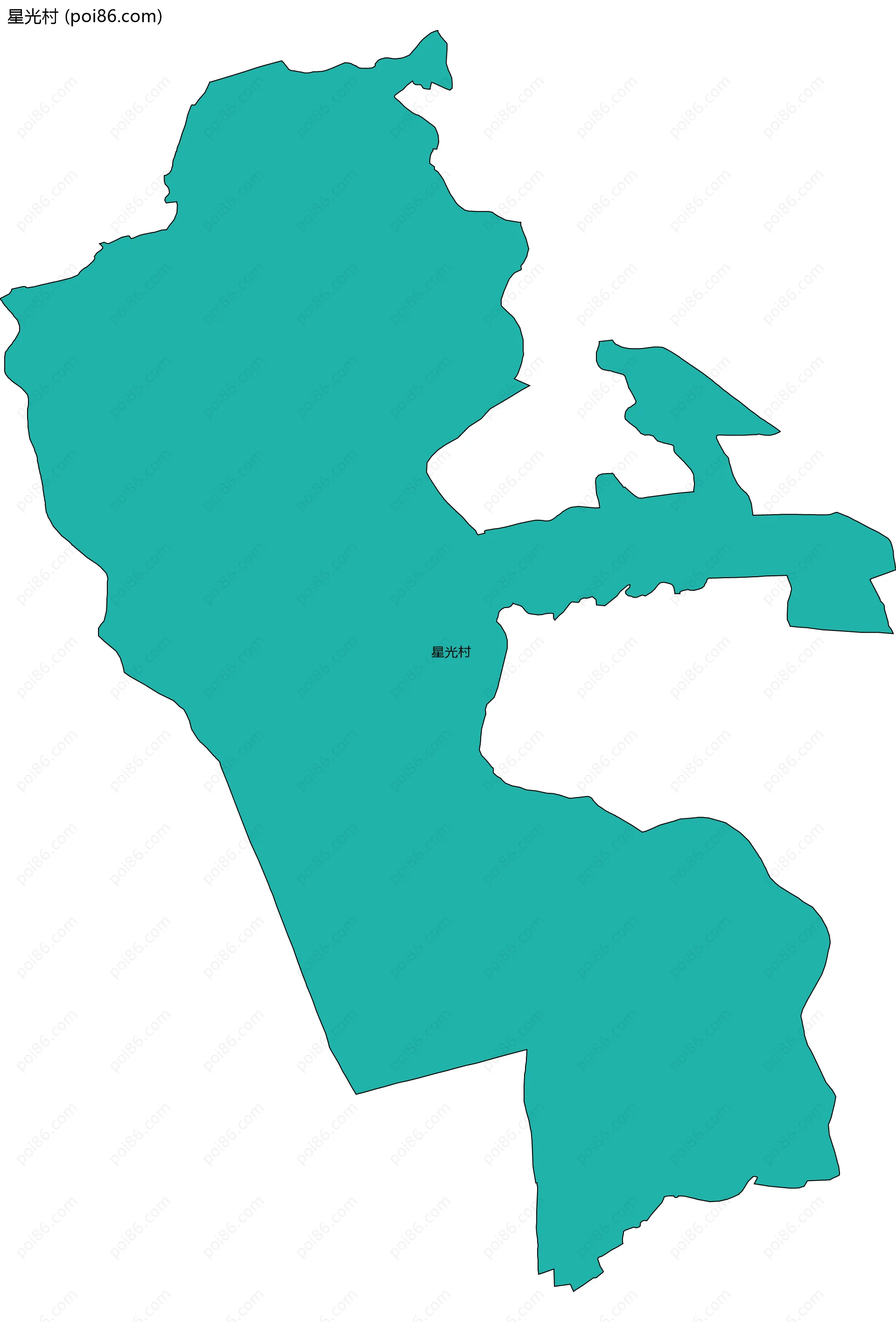星光村边界地图