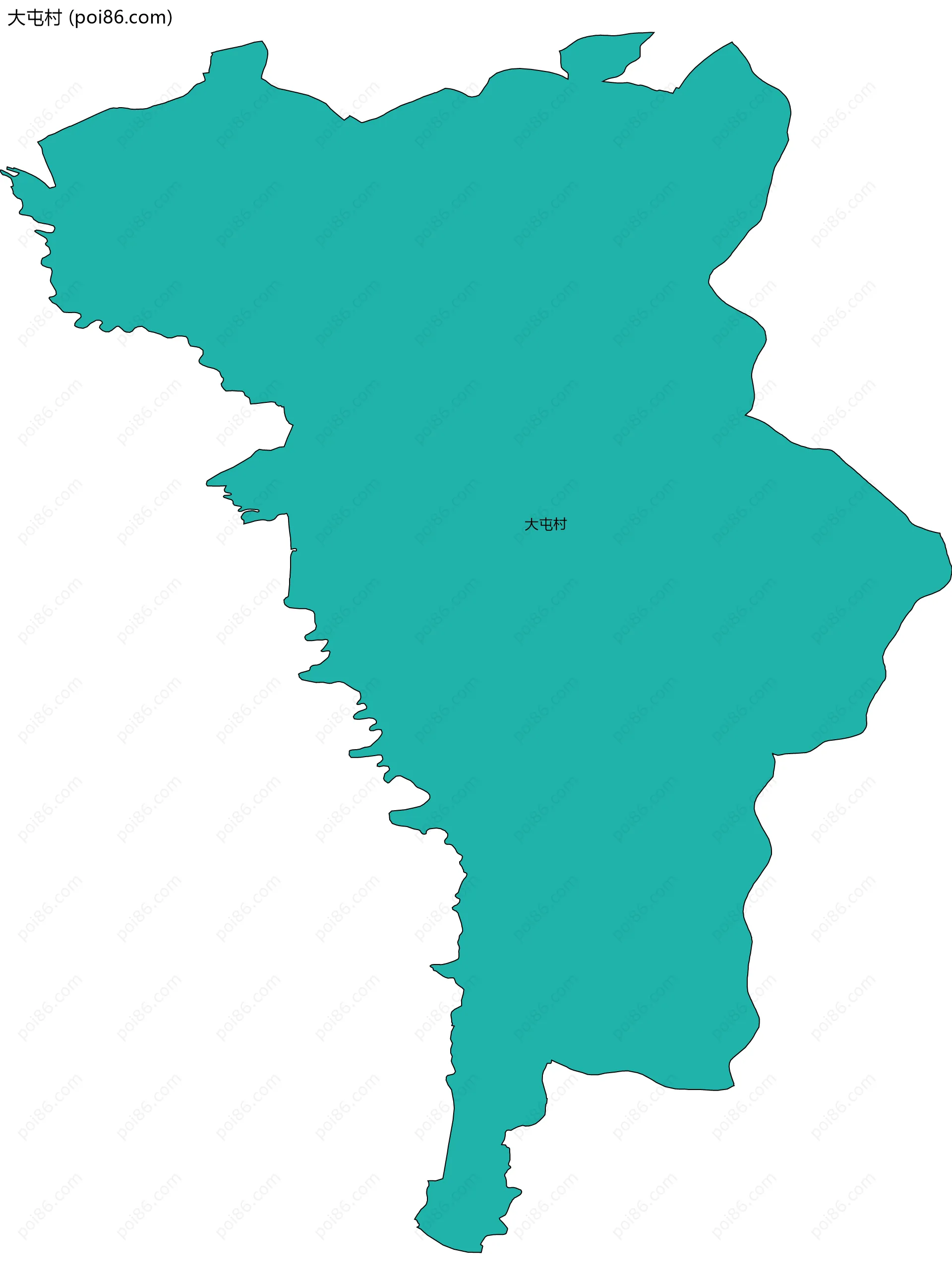 大屯村边界地图