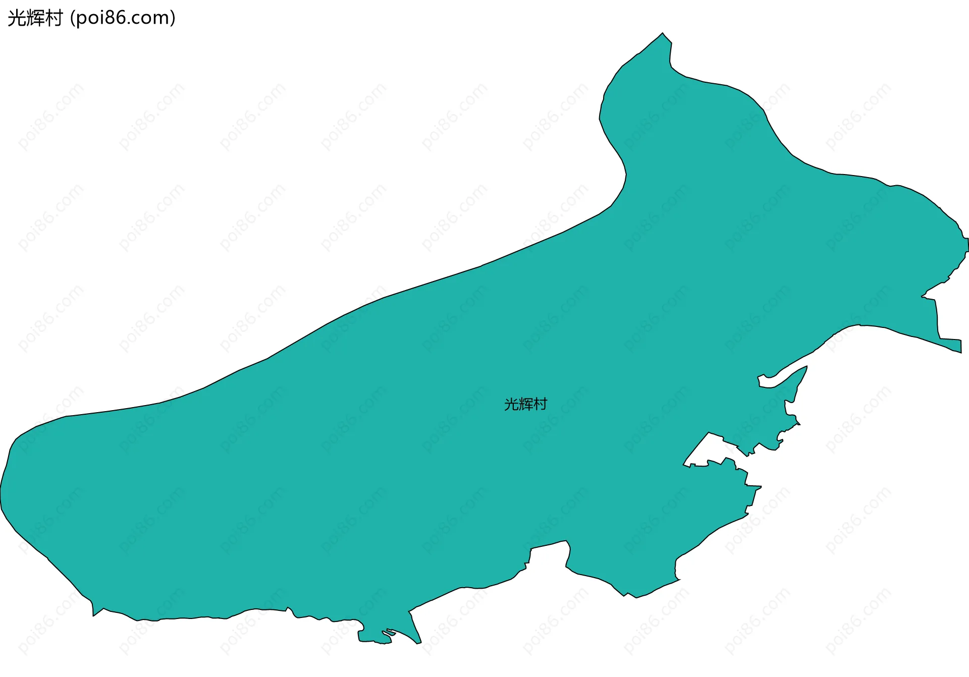 光辉村边界地图