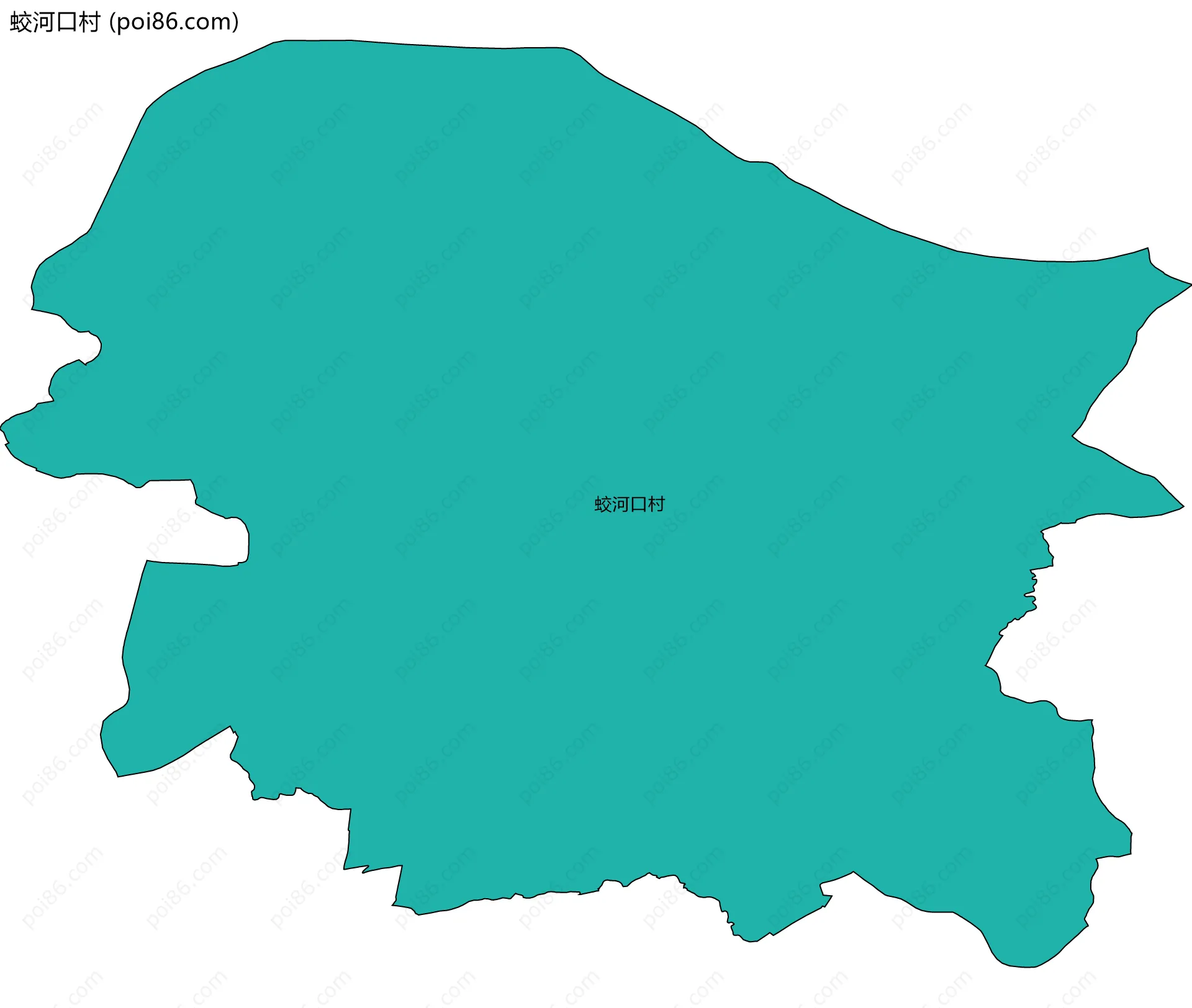 蛟河口村边界地图