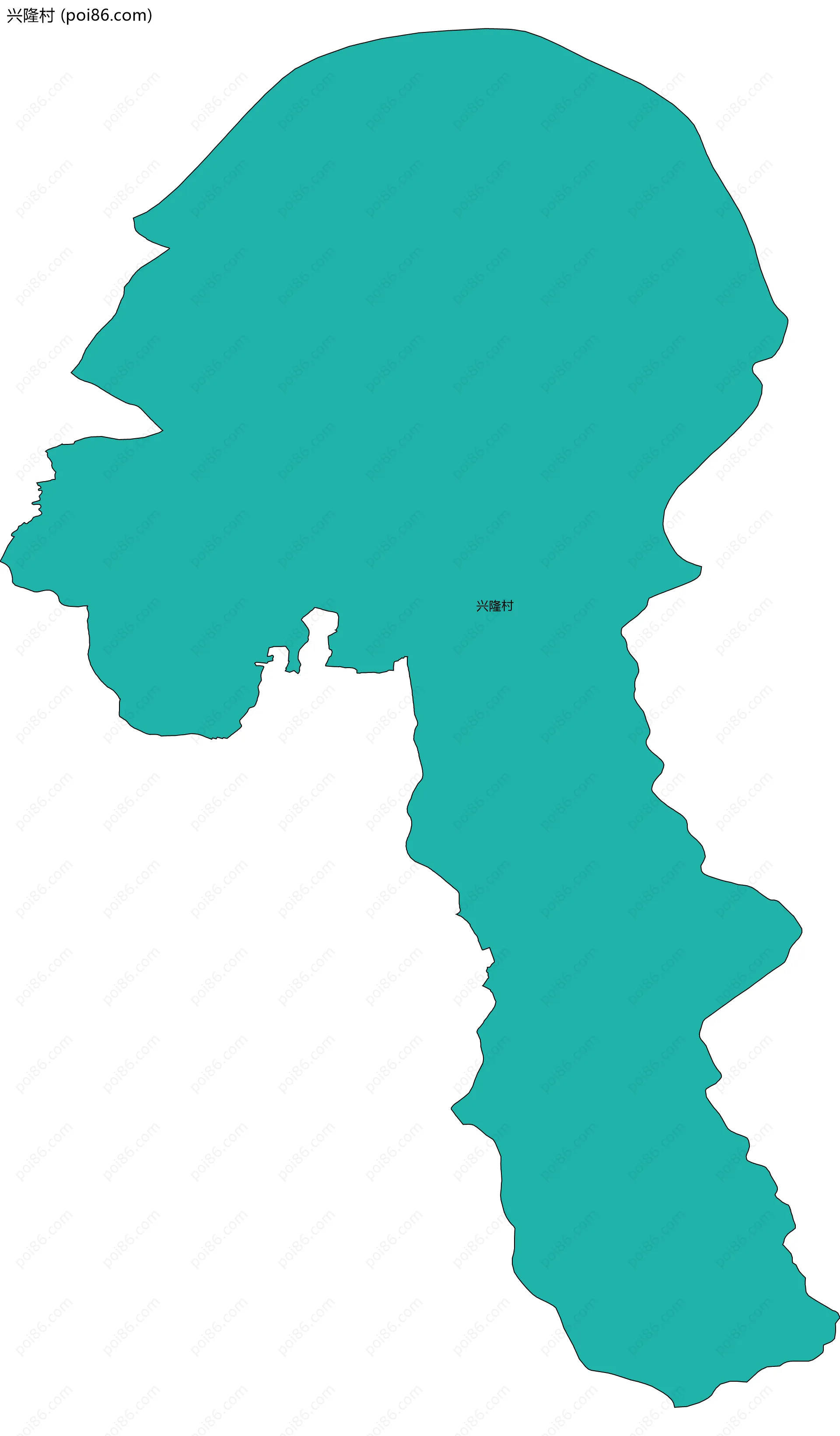 兴隆村边界地图