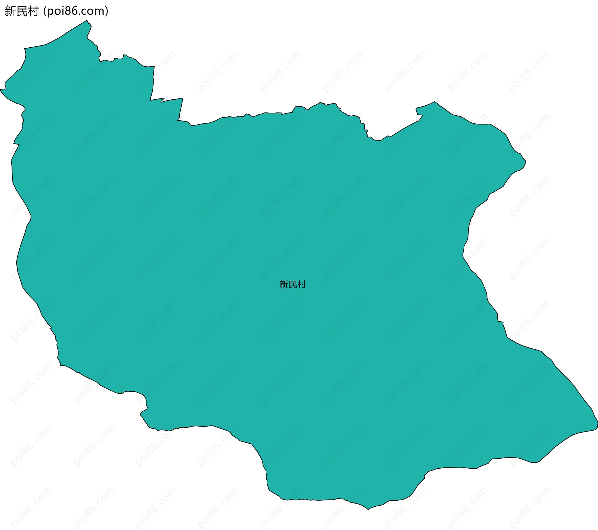 新民村边界地图