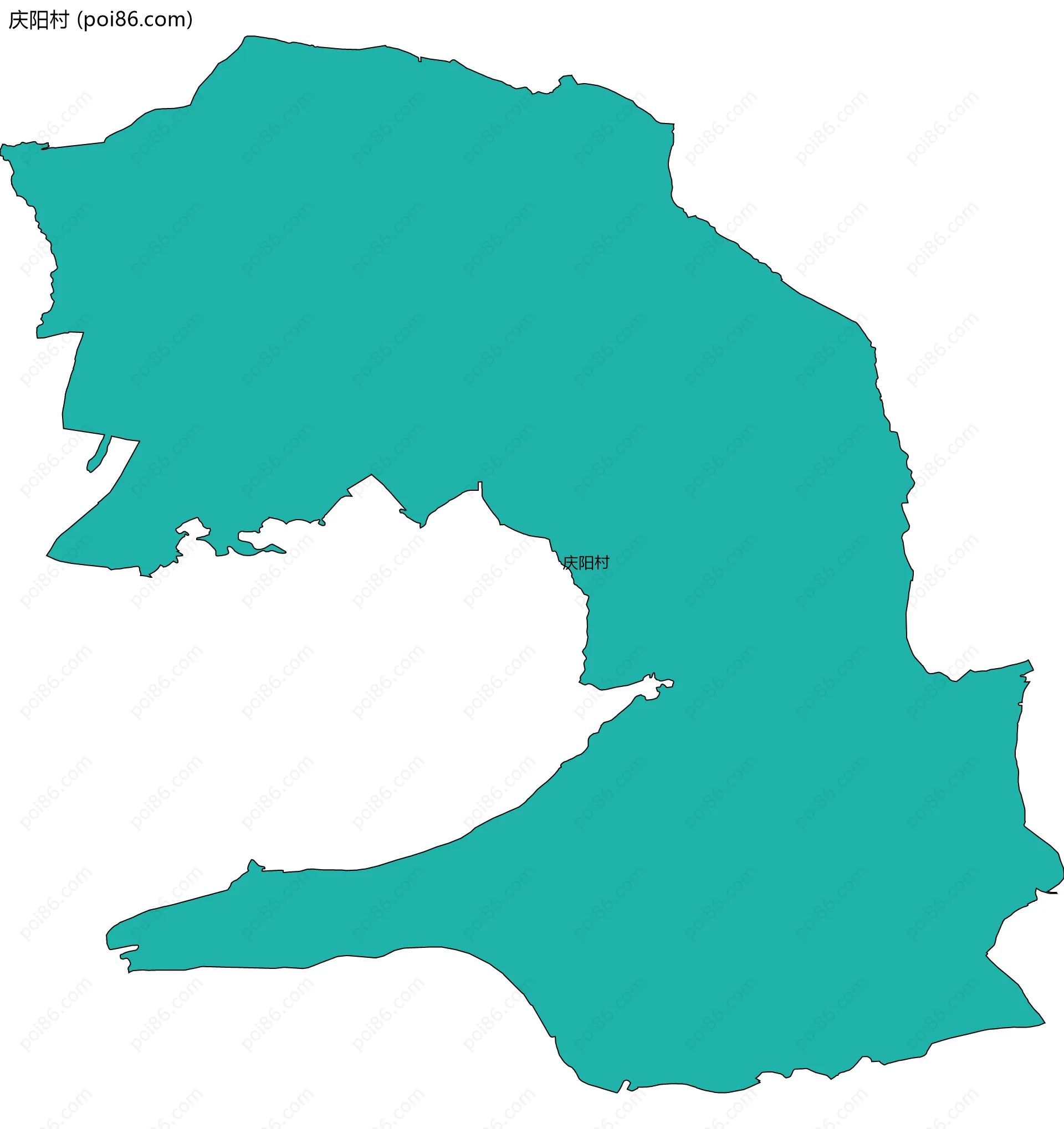 庆阳村边界地图