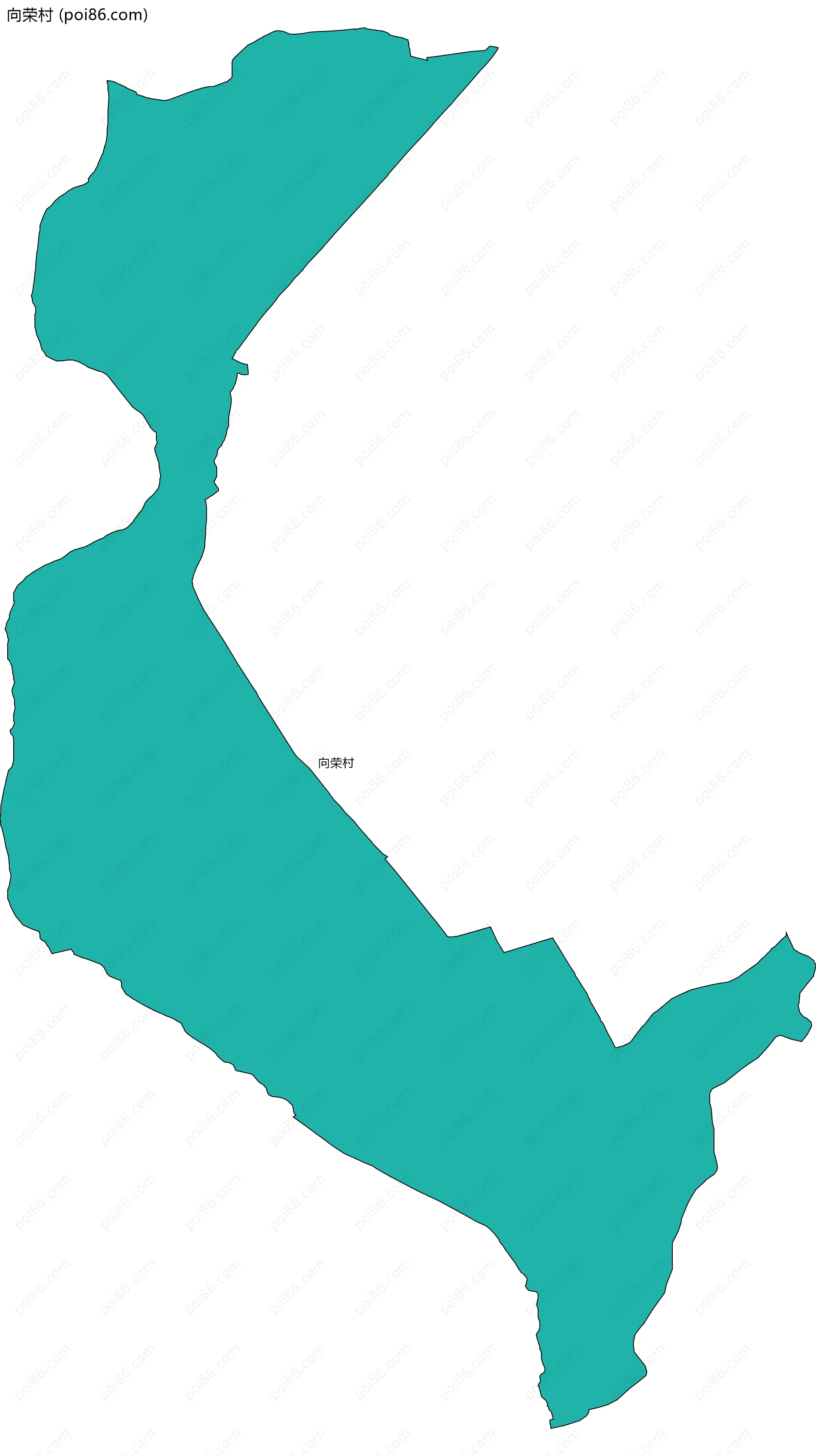 向荣村边界地图