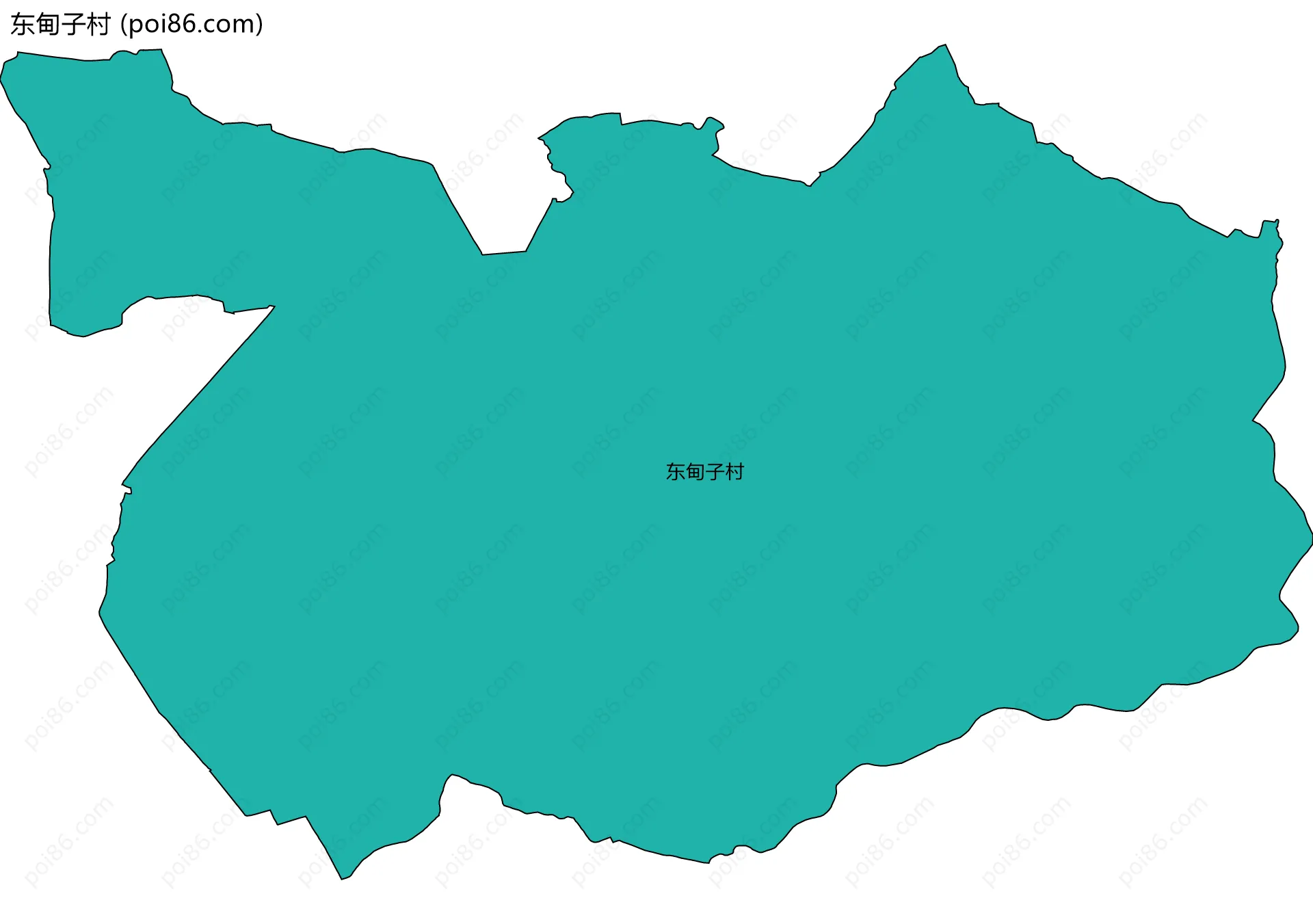 东甸子村边界地图