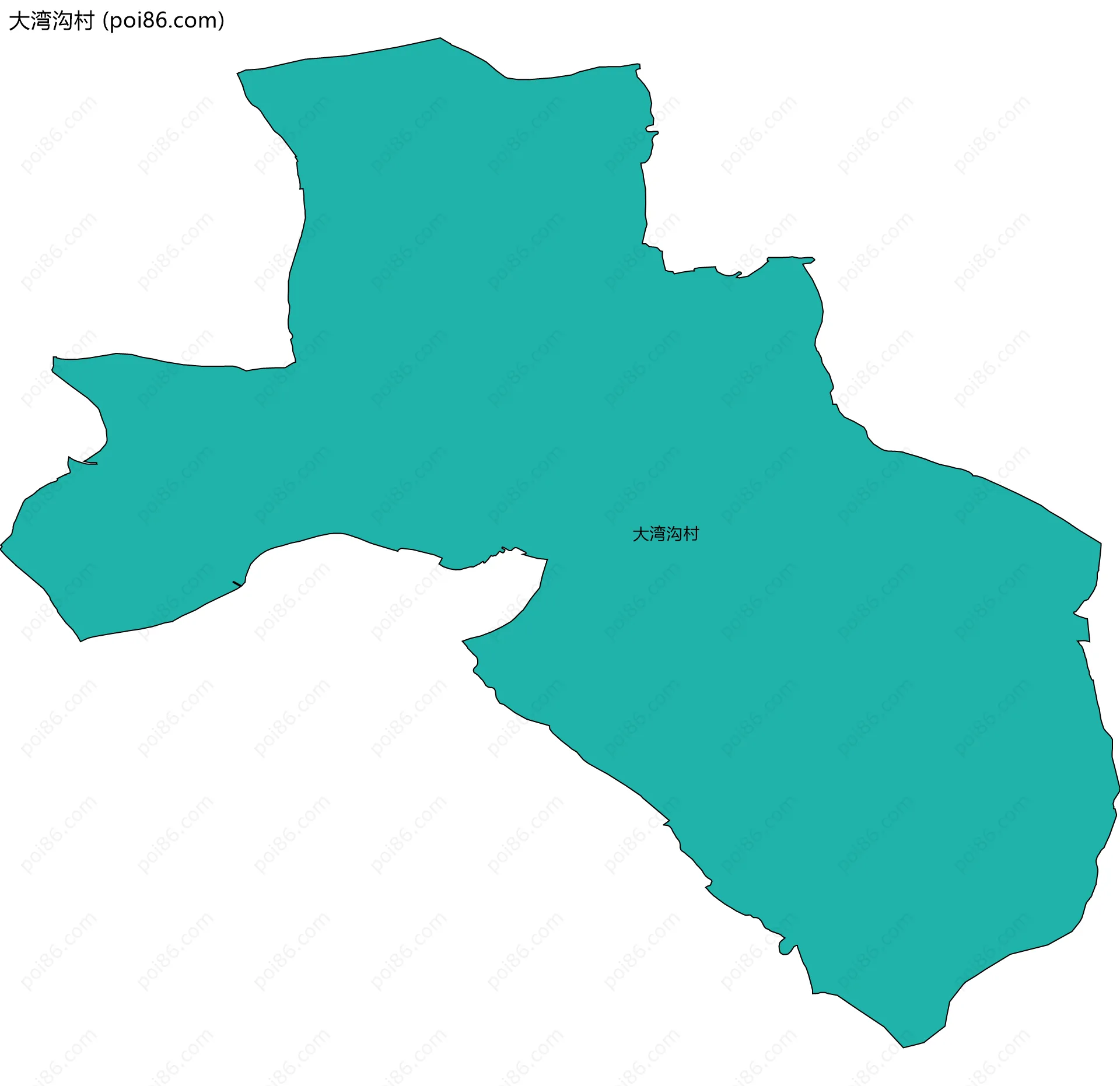 大湾沟村边界地图