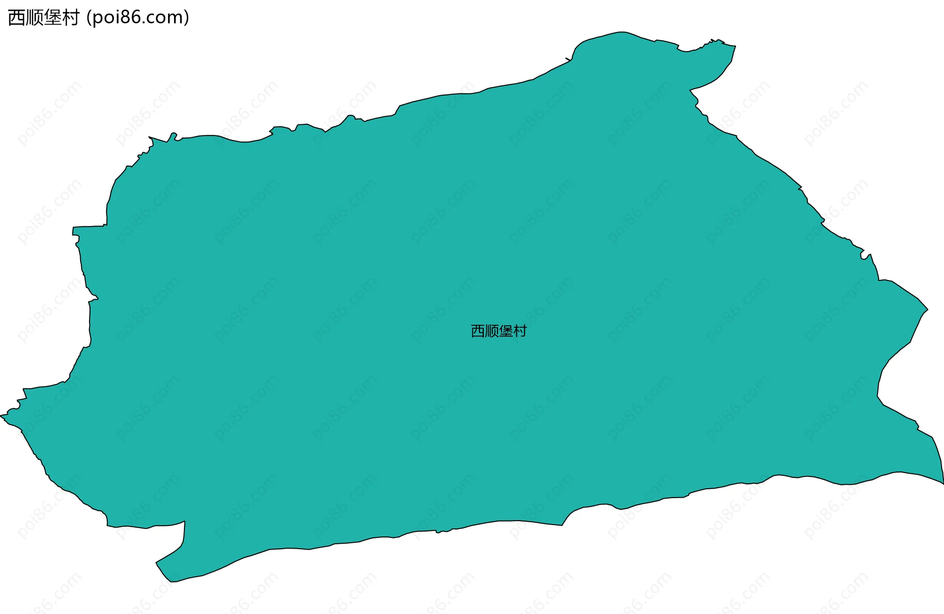 西顺堡村边界地图