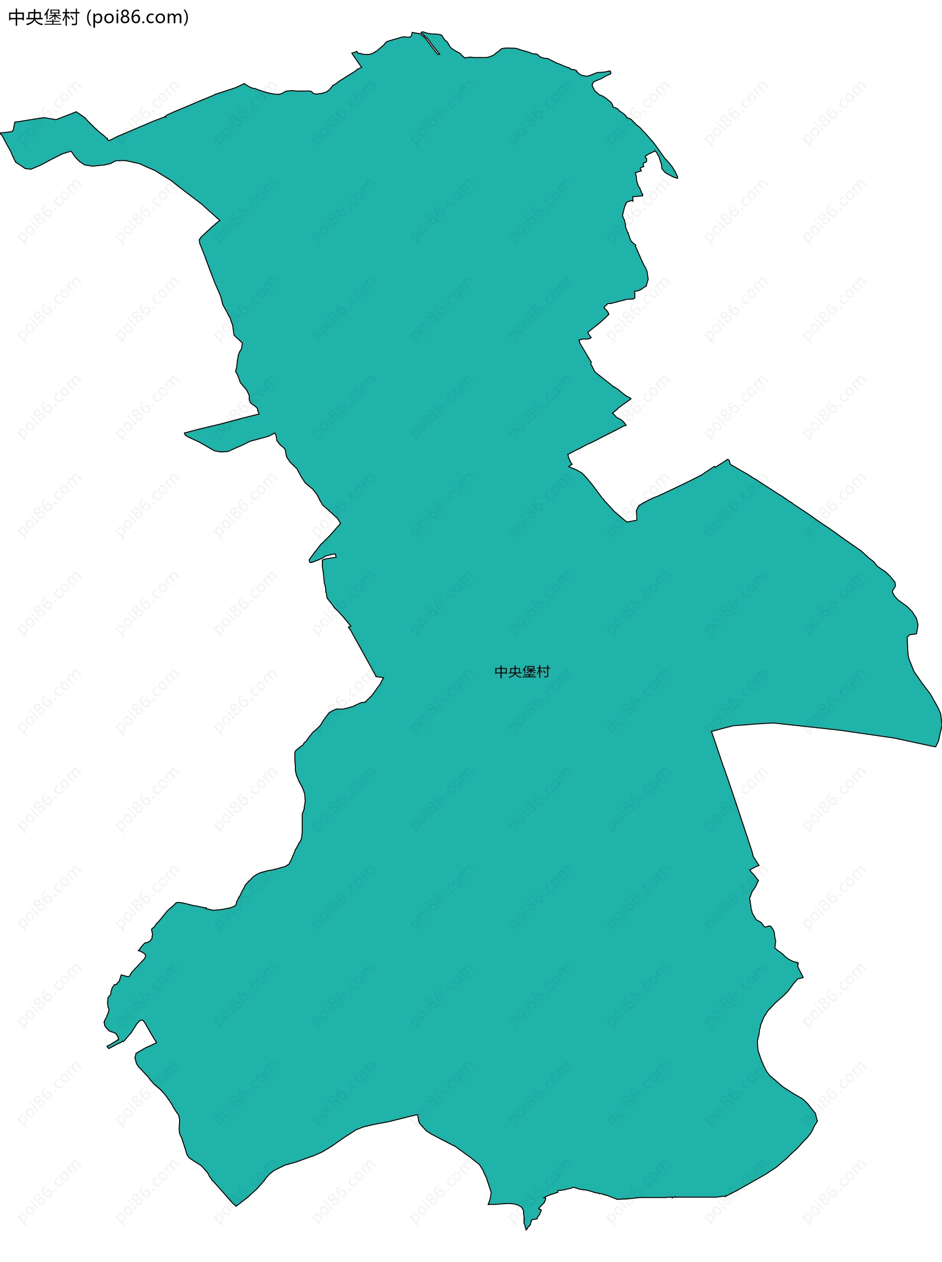 中央堡村边界地图