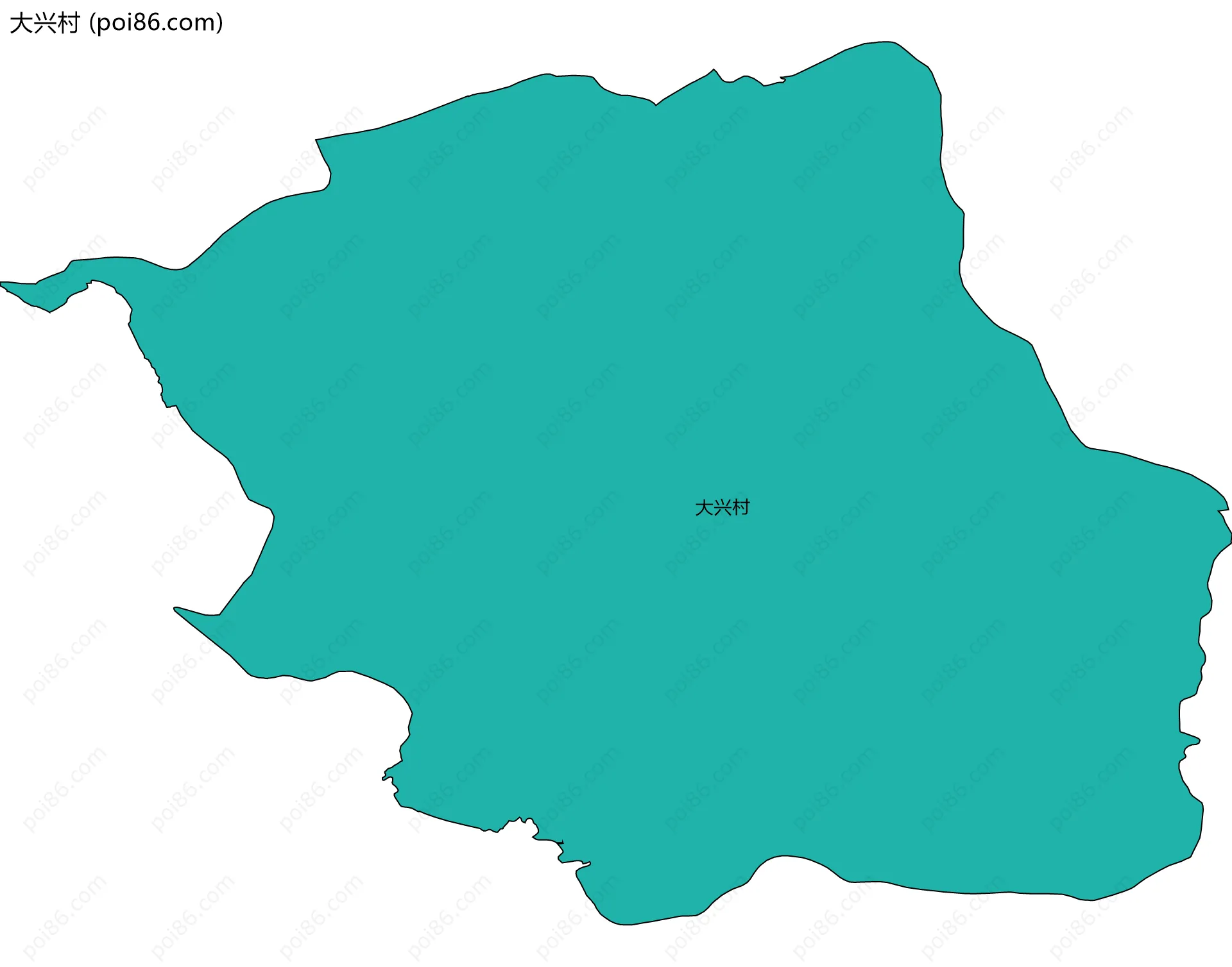 大兴村边界地图